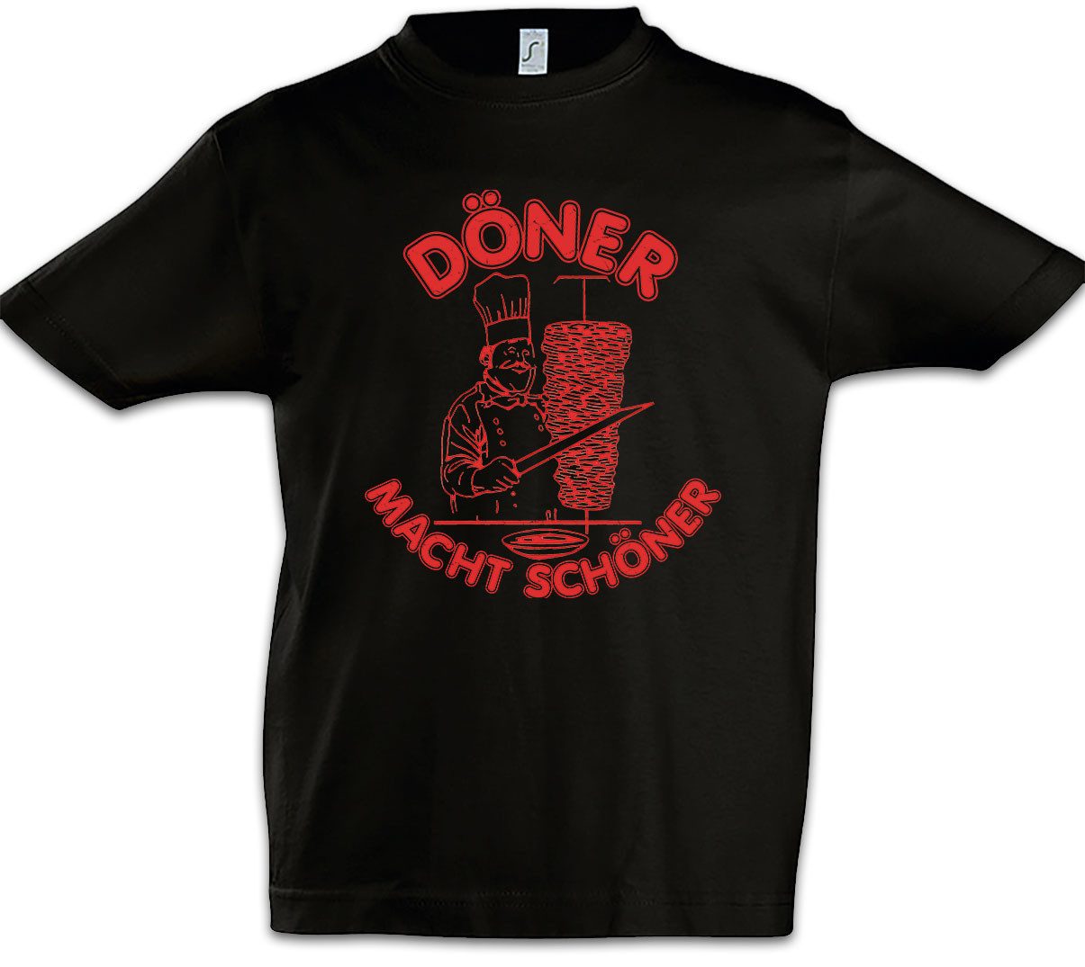 Print-Shirt Döner Macht Schöner Kinder T-Shirt Ayran Kebab Dönerladen Türkei