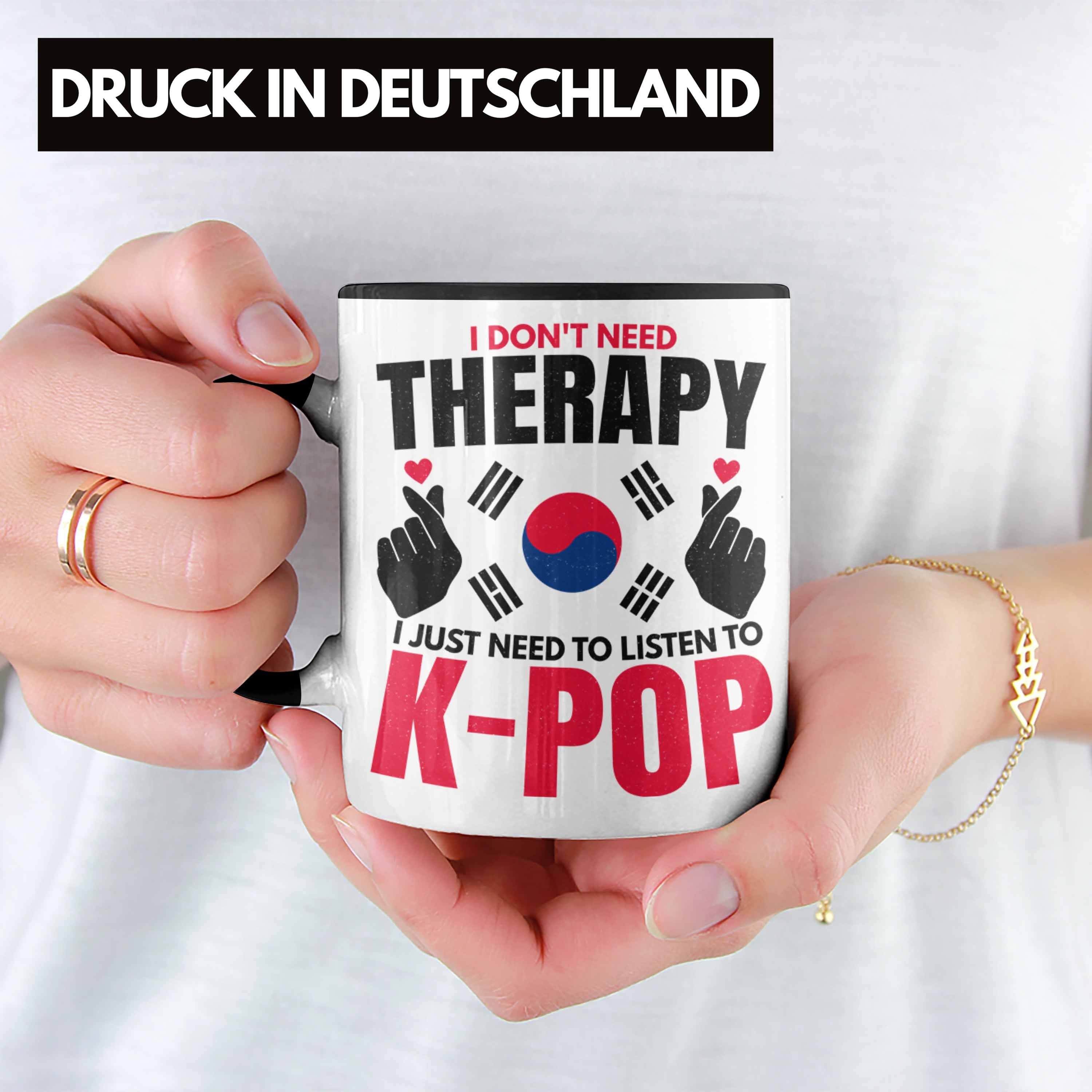 Tasse K-Pop Trendation Kpop Style Spruch Geschenkidee Koreal Tasse Geschenk Schwarz - Trendation Südkorea