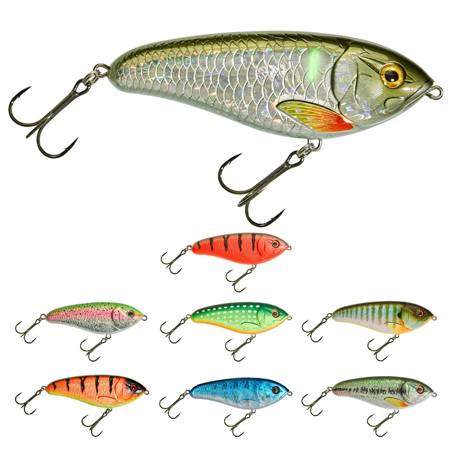 Mad sinkend Jerkbait Illex S 60g, Illex Jerk 120 Dexter (1-St) Kunstköder 12cm Perch