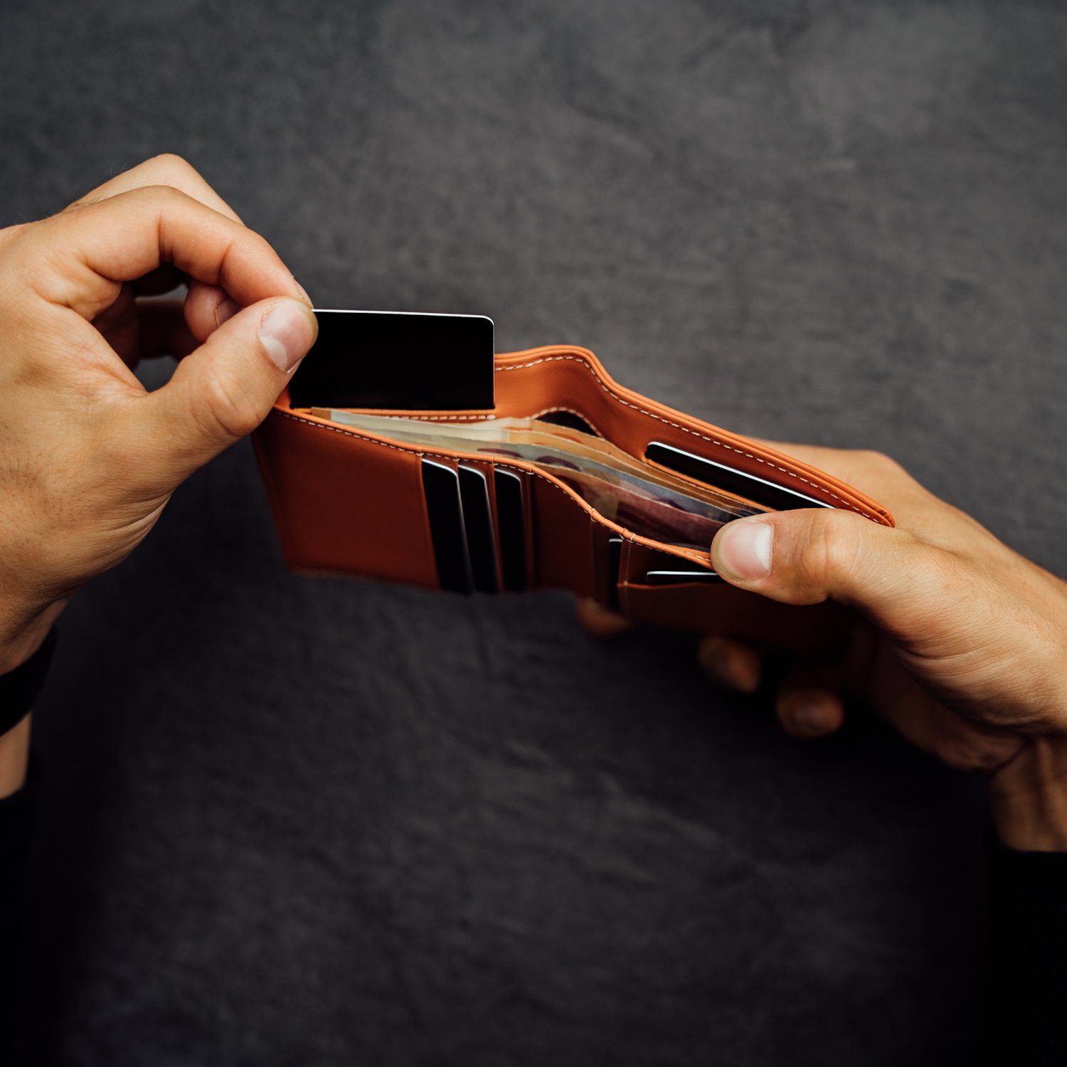 RFID Mit Geldbörse Geschenkbox), PANA Reißverschluss, echtes Rindsleder, Vintage Geldbörse Schutz (Inkl. Braun MAGATI Münzfach,