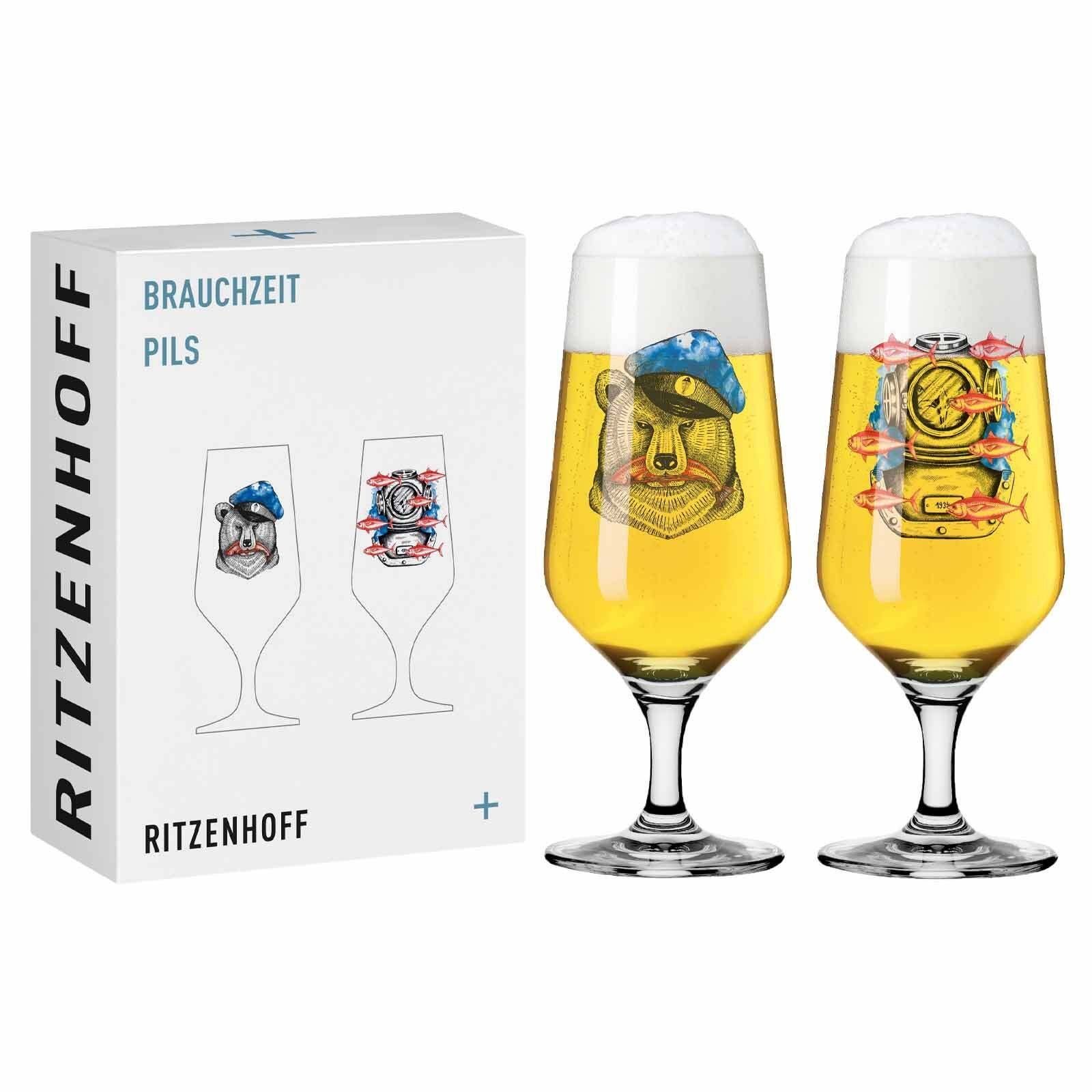 RITZENHOFF Dessertglas-Set (2 Stück) – 420 Ml, Weißes Design, Made In Germany, Spülmaschinengeeignet