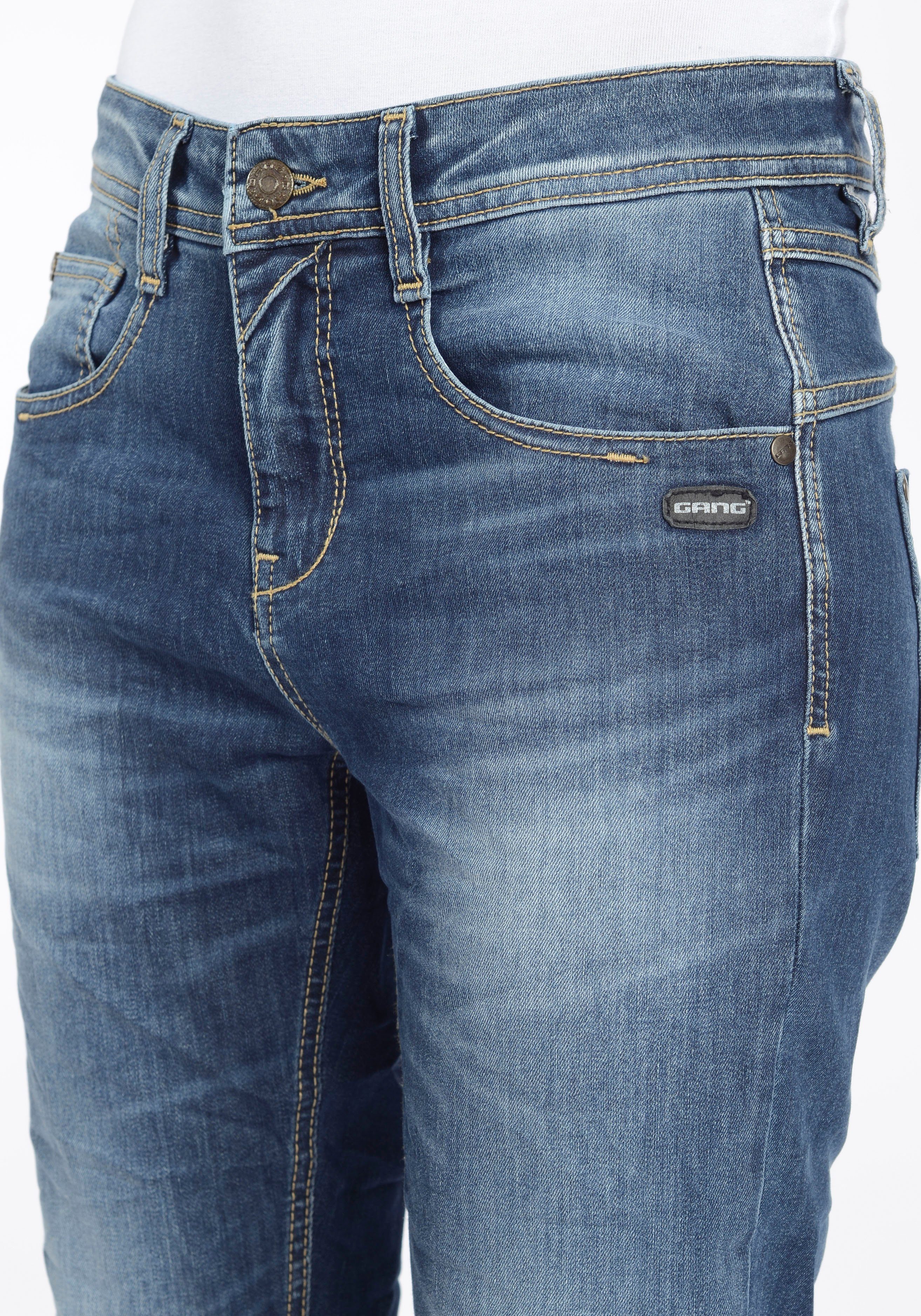 denim blue) (mid perfekter Sitz GANG durch Elasthan-Anteil rock 94AMELIE authentic Relax-fit-Jeans