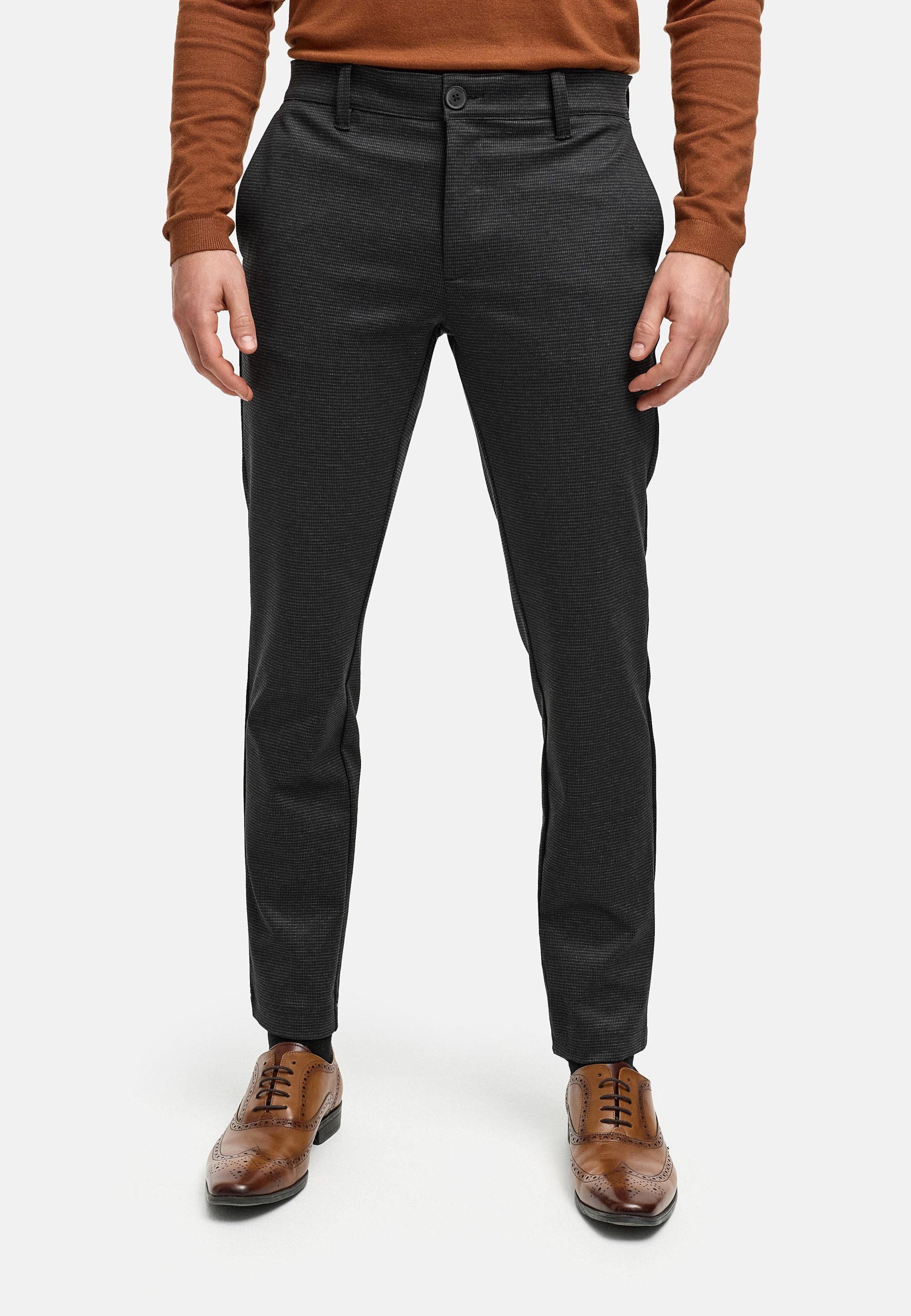 JEFF Chinohose Herren JFTom Chino Hose Herrenhose strukturierte Stoffhose mit 4 Taschen