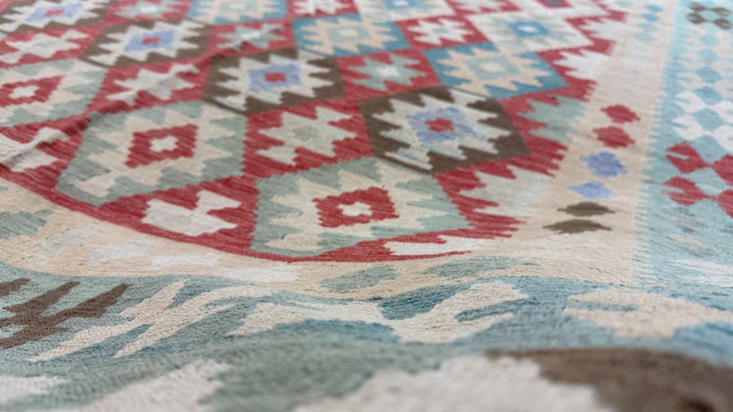 Rug Studios Teppich KELIM ORIGINAL HANDGEARBEITET, Rechteckig, Höhe: 5 mm, Handgefertigt, 203 x 294 cm, Multi