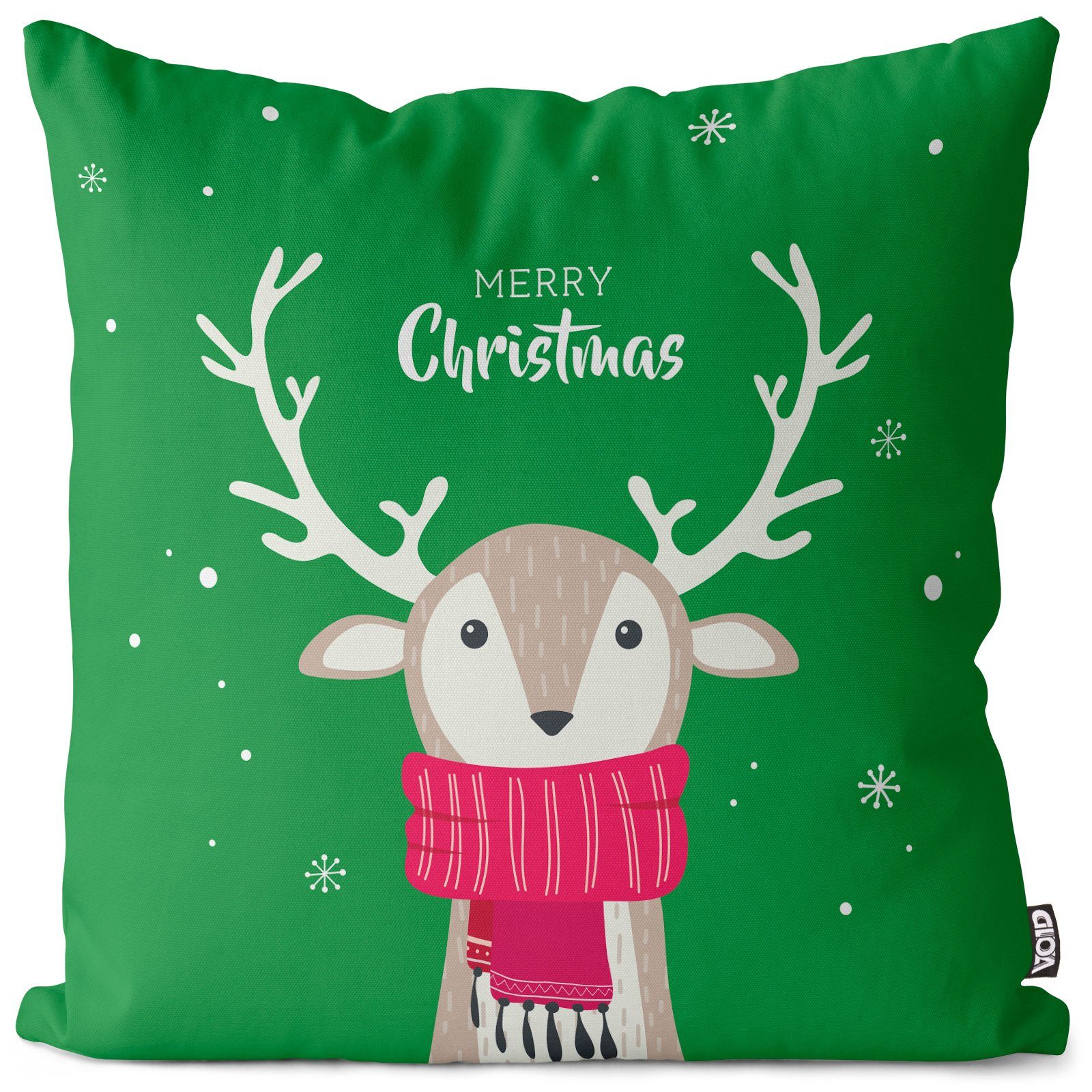 VOID Kissenbezug, (1 Stück), Weihnachtsdeko Rentier Weihnachten Winter Kinder Kinderzimmer süß rat