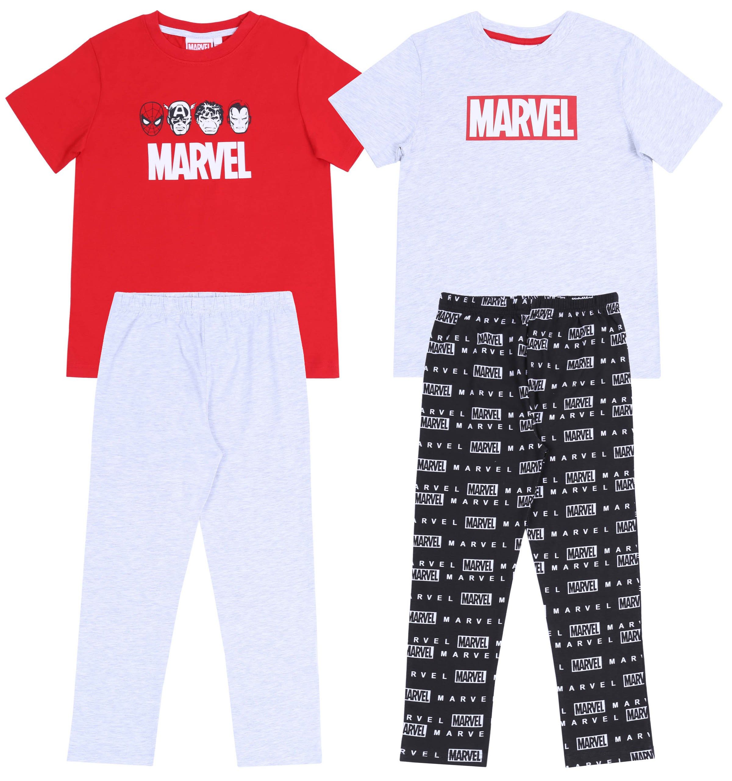Sarcia.eu Pyjama 2 x grau - roter Pyjama MARVEL 7-8 Jahre