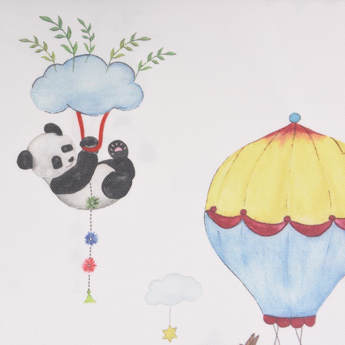 Vorhang (1 Heißluftballons Vorhang blickdicht, SCHÖNER 245c, und Smokband handmade, St), Germany, made Pandas SCHÖNER vorgewaschen in LEBEN. Lamarama LEBEN., Lamas,
