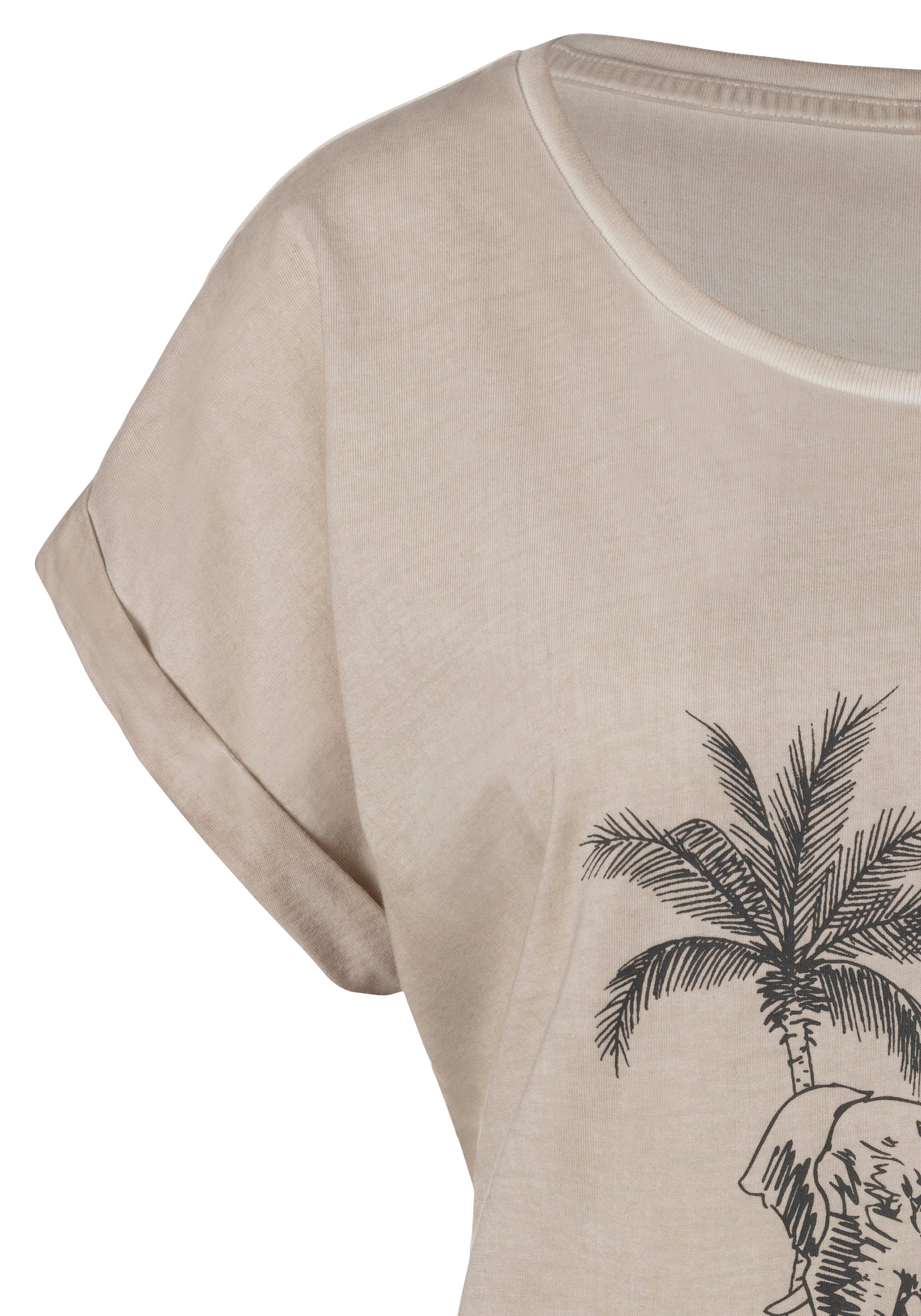 Vivance T-Shirt mit modischem Frontdruck aus weicher Baumwoll-Qualität