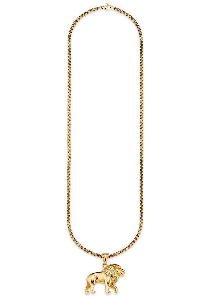 Bruno Banani Kette mit Anhänger Schmuck Geschenk Halskette Löwe Venezianerkette