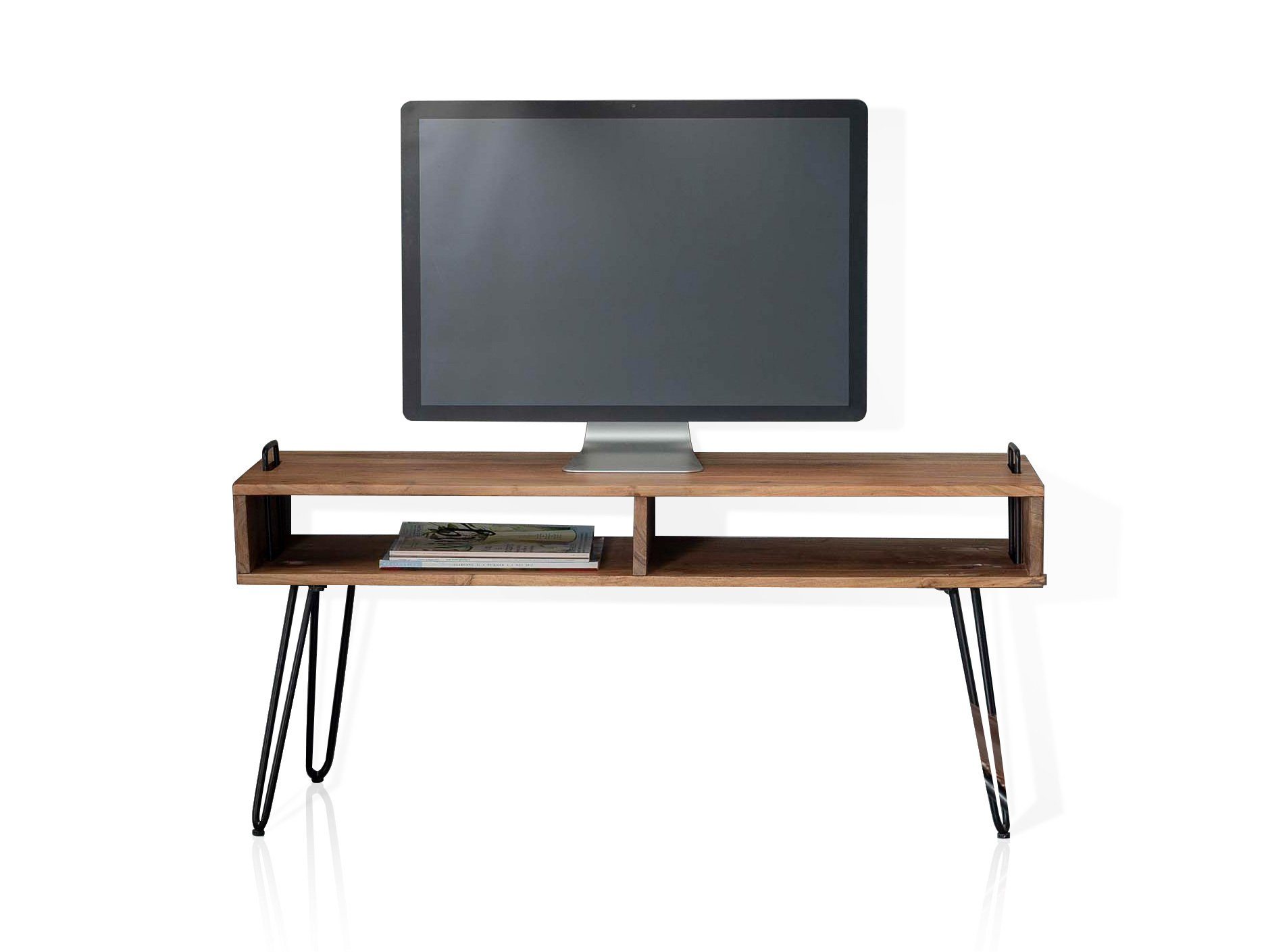 Moebel-Eins TV-Board, OJAN TV-Lowboard, Material Massivholz, Akazie massiv