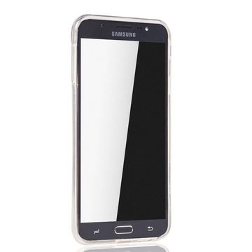 König Design Handyhülle Samsung Galaxy J4 Plus, Samsung Galaxy J4 Plus Handyhülle Full-Cover 360 Grad Full Cover Transparent