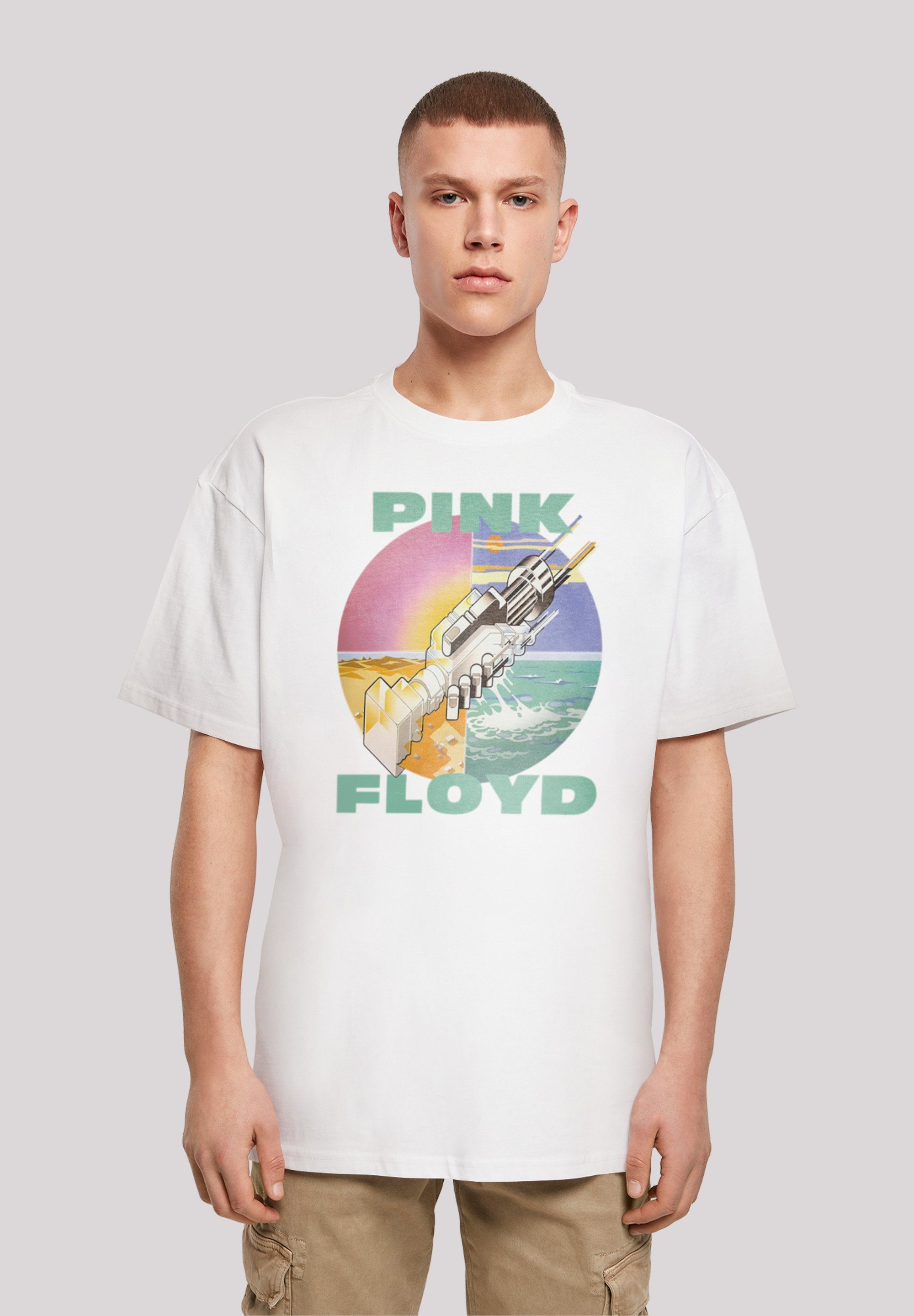 F4NT4STIC T-Shirt Pink Floyd Wish You Were Here Rock Band Album Print weiß