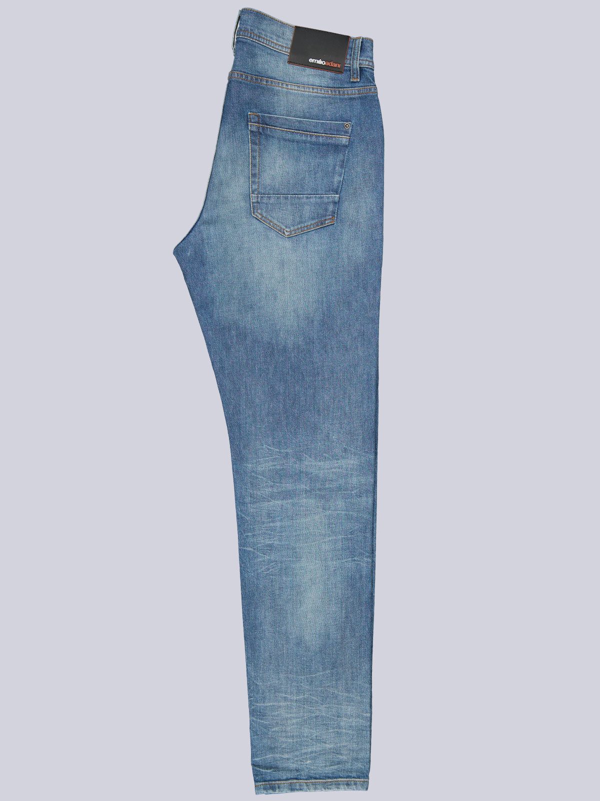 emilio adani Stretch-Jeans Herren Jeans mit Wascheffekt, Marineblau