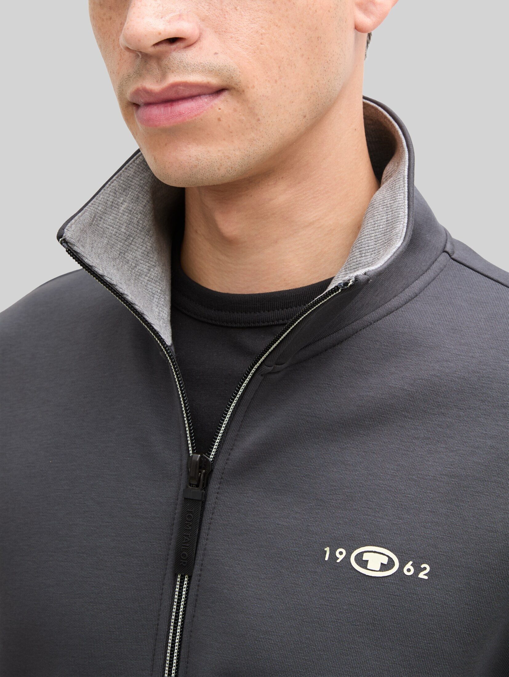 TOM TAILOR Sweatshirt Strick & Sweatshirts Sweatjacke mit Stehkragen