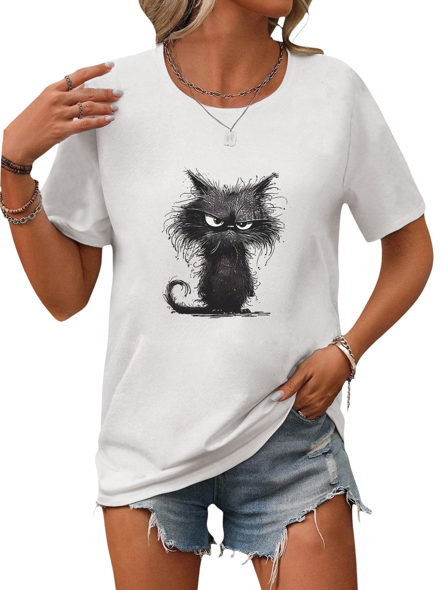 PYL Kurzarmbluse Damen Bequemes Sommer Kurzarmbluse günstig online kaufen