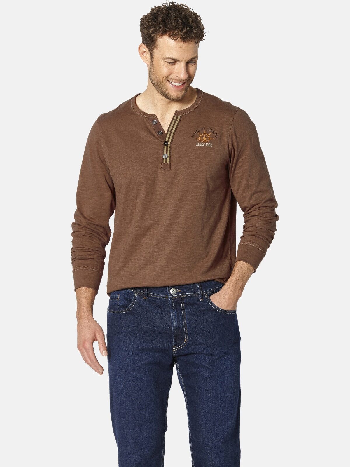 Babista Langarmshirt DANIVECCI mit Stickerei auf der Brust günstig online kaufen