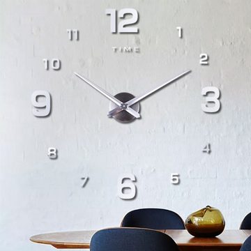 Dedom Wanduhr Große dekorative 3D-Wanduhr,DIY-Wanduhr,Große Digitaluhr,100 cm-120 cm (Geeignet für Zuhause Wohnzimmer, Schlafzimmer Wanddekoration)