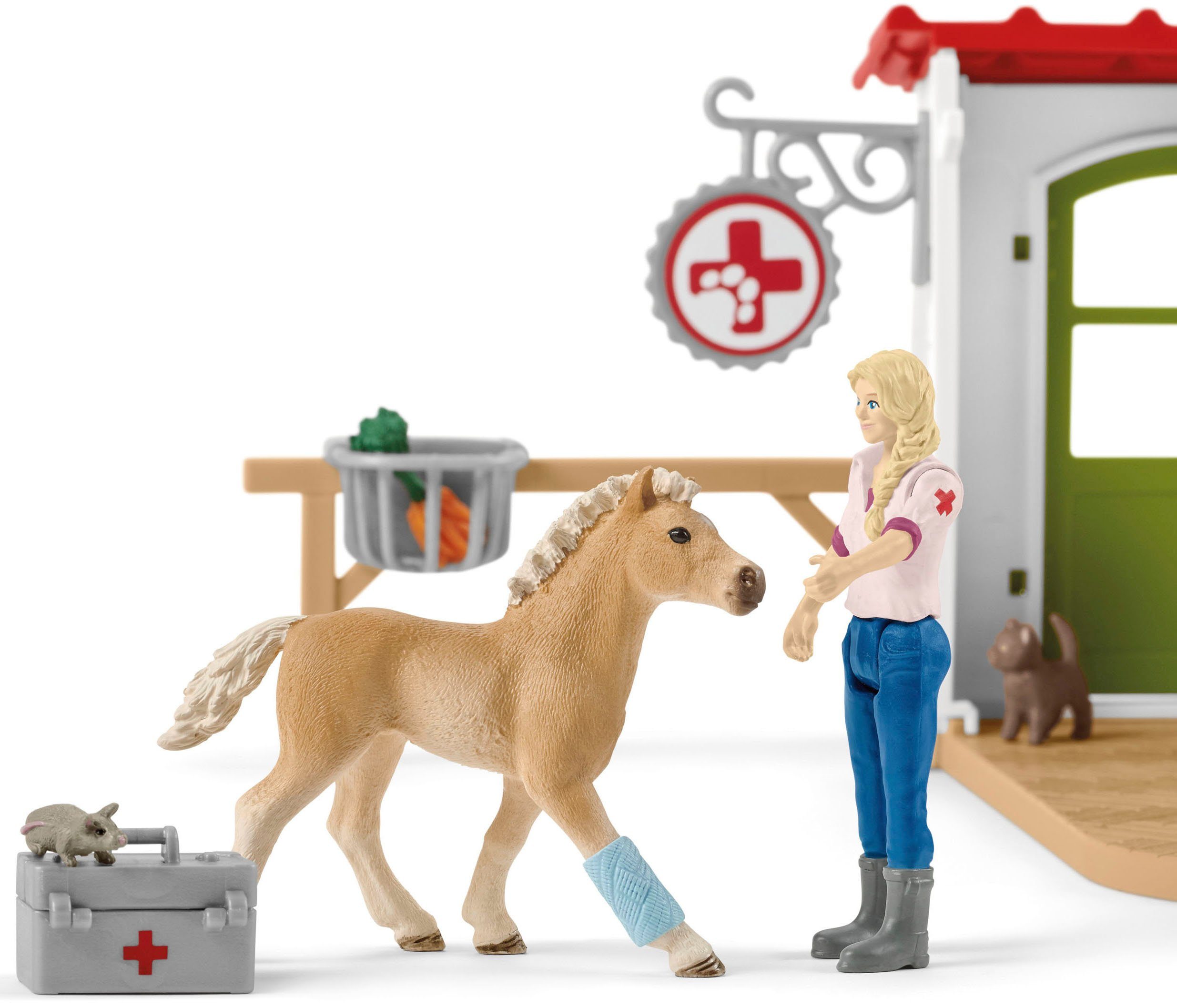 Schleich® Spielwelt FARM WORLD, (42502), in Haustieren mit Tierarzt-Praxis Europe Made