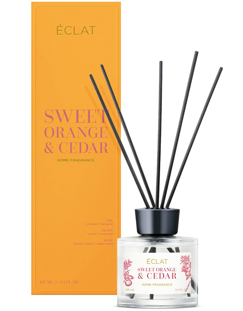 ÉCLAT Raumduft ECLAT Sweet Orange & Cedar - Raumduft Lufterfrischer mit Stäbchen