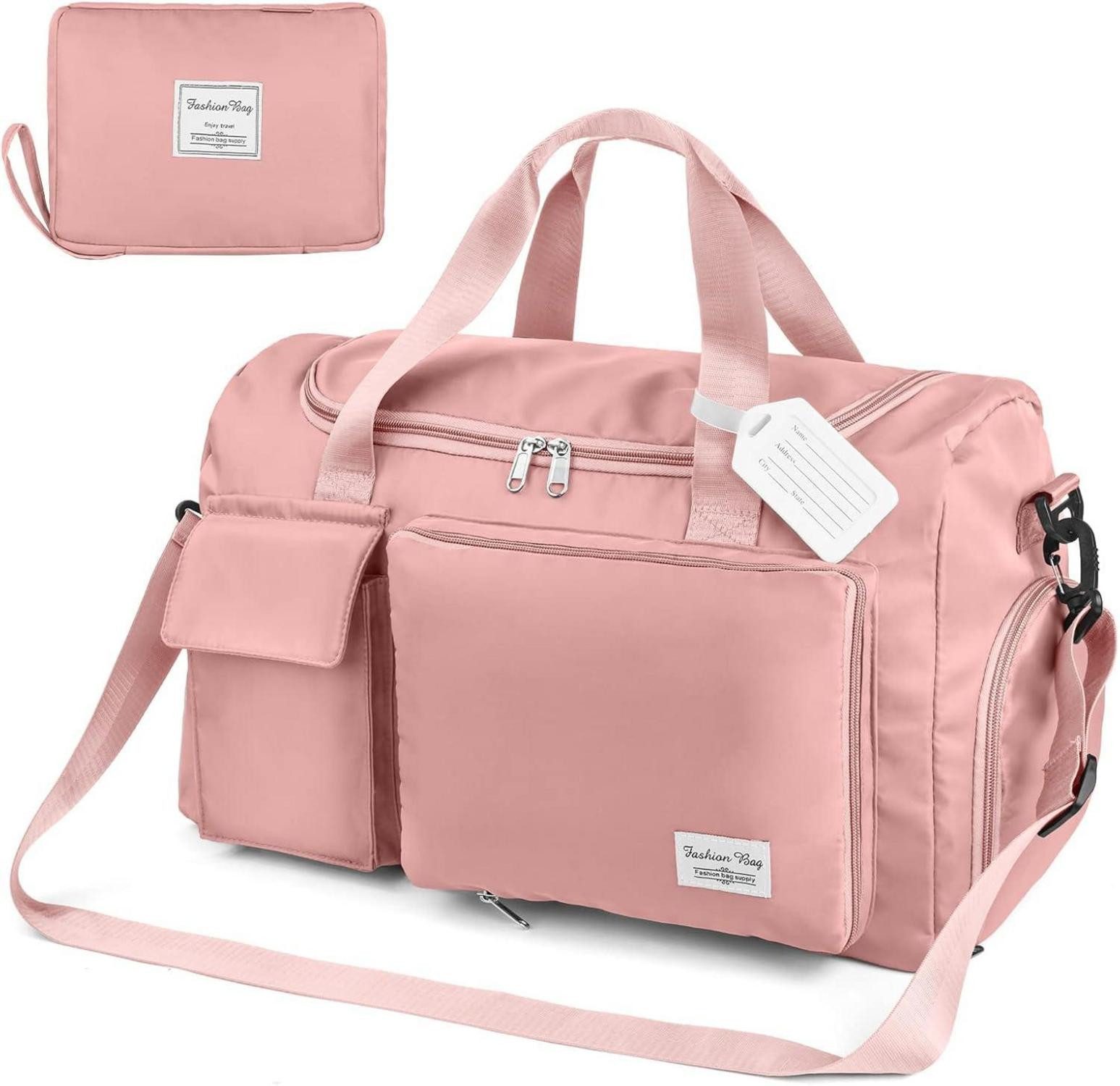 LuxusKollektion Небольшие сумки для поездок  35L Faltbare Reisetasche Sporttasche Wasserdicht Rosa
