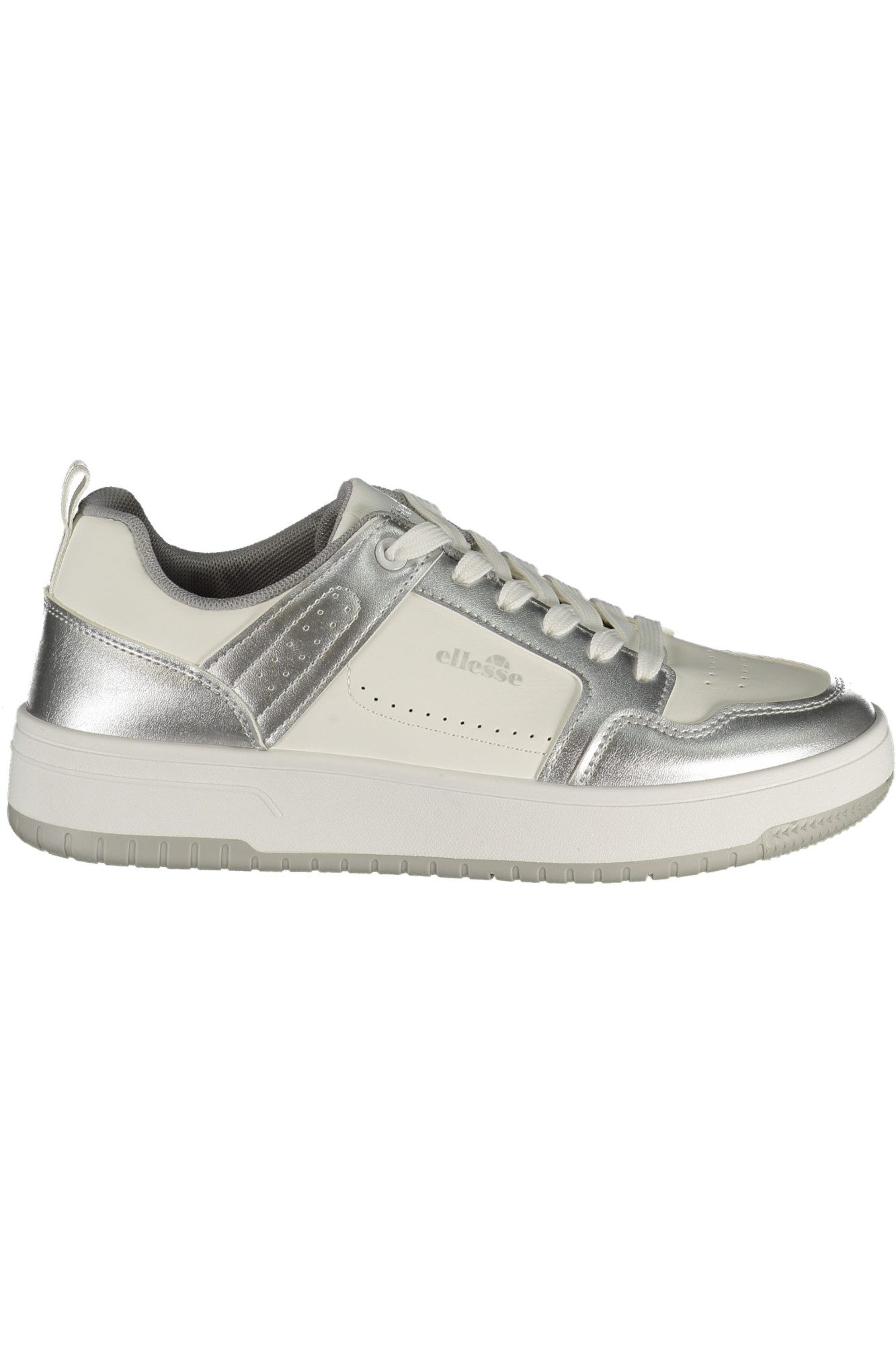 Ellesse Sneaker Weiße Sportschuhe für Damen mit Silberdetails und