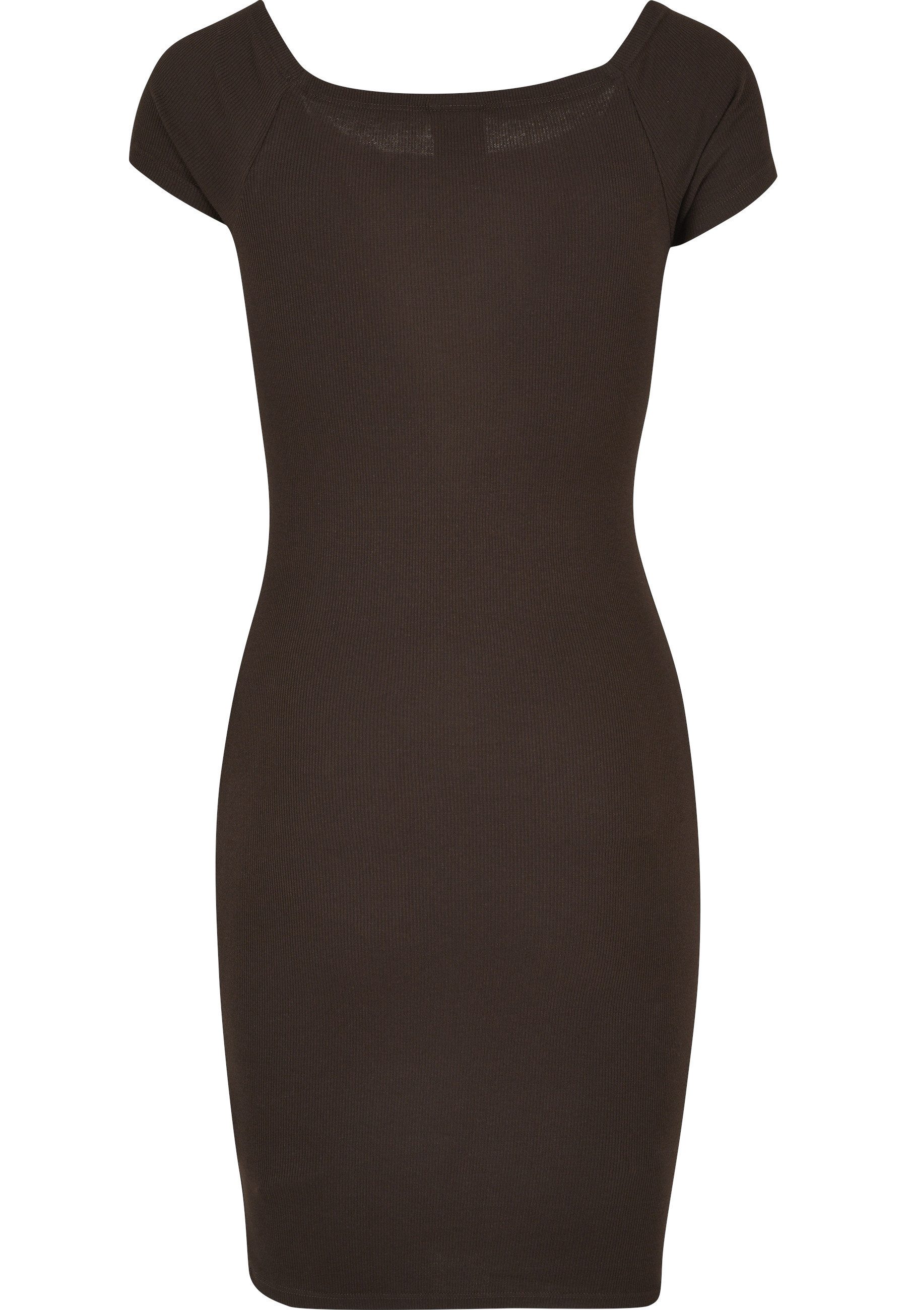 URBAN CLASSICS Shirtkleid Urban Classics Damen Ladies Off Shoulder Rib Dress (1-tlg)