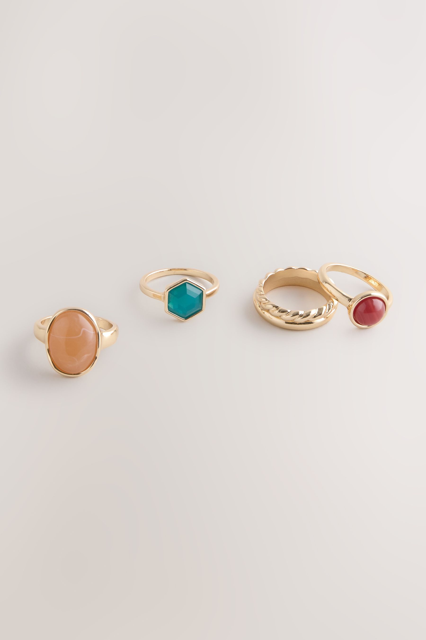 Next Fingerring Ringe mit Stein im Pack (1-tlg)