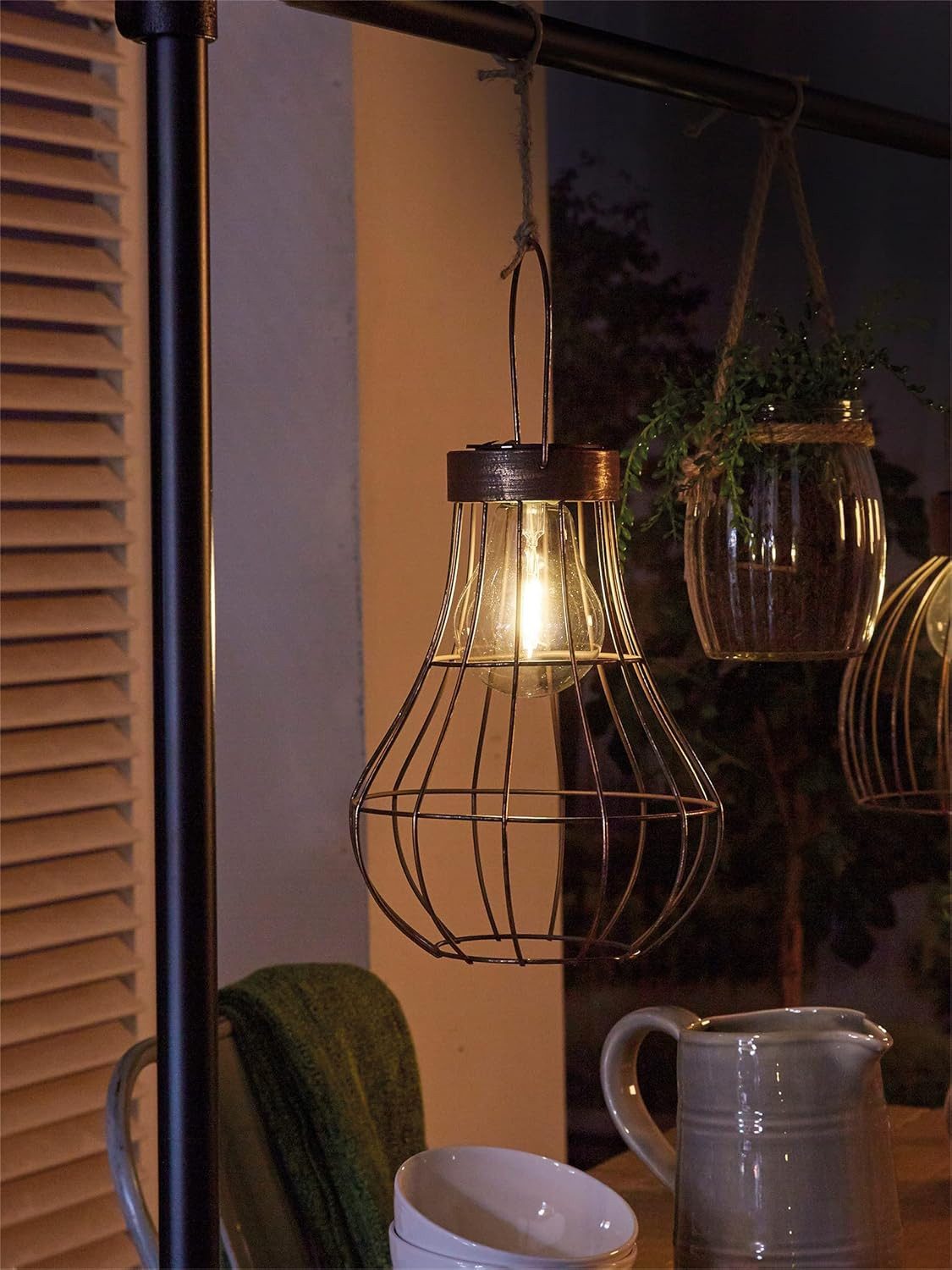 Luxform Gartenleuchte Luxform Solar Drahtgeflecht Leuchte Sheffield Gartenb günstig online kaufen