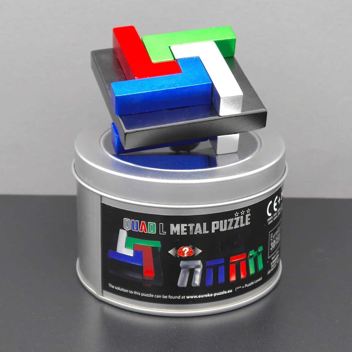 Bartl Spiel QUAD L METAL PUZZLE - schwieriges 3D-Puzzle, Denkspiel, Metallpuzzle