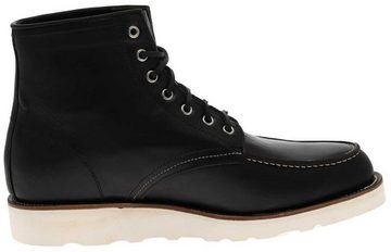 Sendra Boots MILLES MOC Schwarz Stiefelette Rahmengenähte Moc-Toe Schnürstiefel