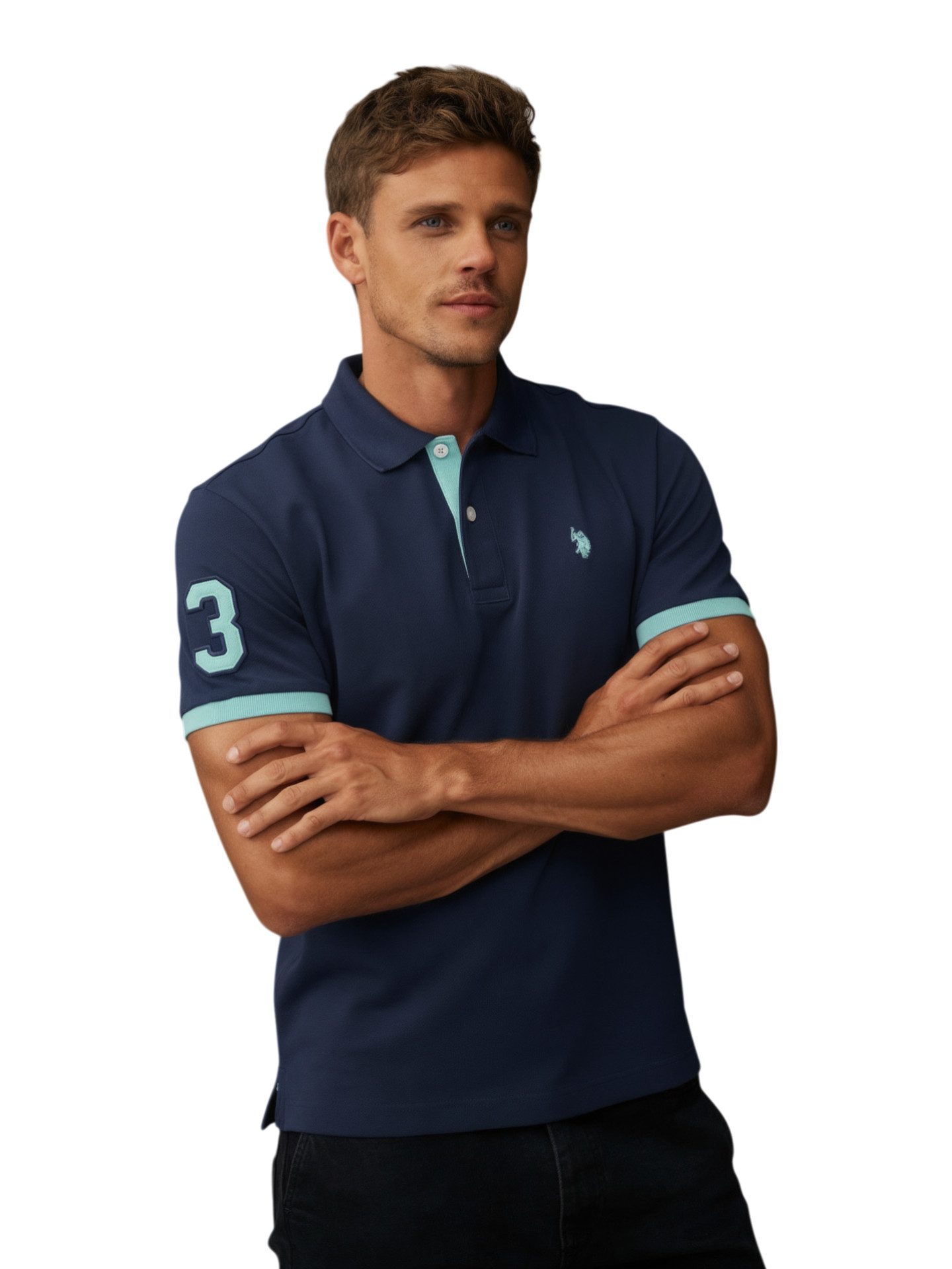 U.S. Polo Assn. Poloshirt US16927 (100% Baumwolle) navyblau Herren