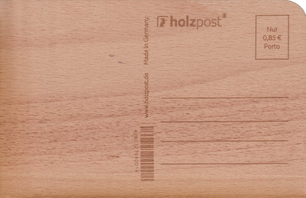 holzpost GmbH Postkarte Holzpostkarte "Am Ende wird alles gut. Wenn es nicht gut ist, dan ..."