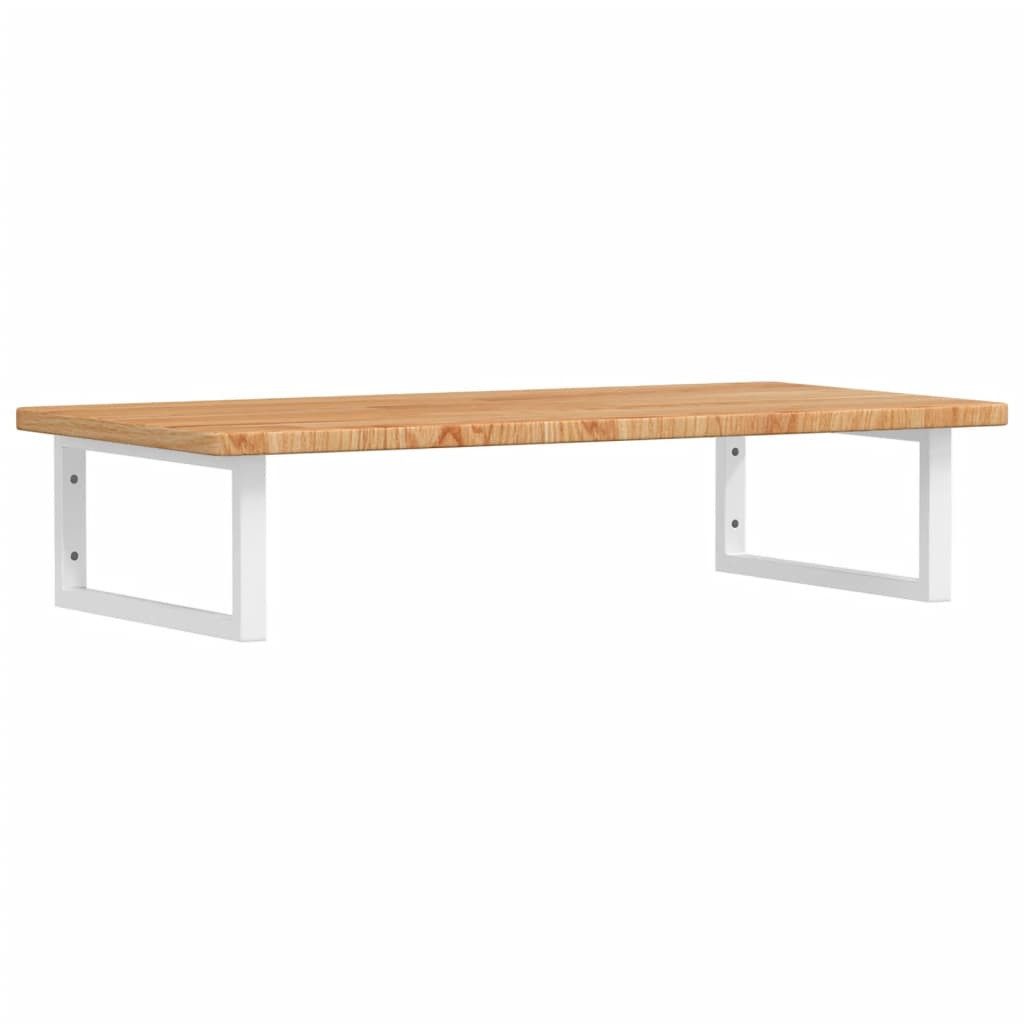 vidaXL Badezimmerspiegelschrank Waschtischplatte mit Halterung Stahl und Massivholz Eiche (1-St)