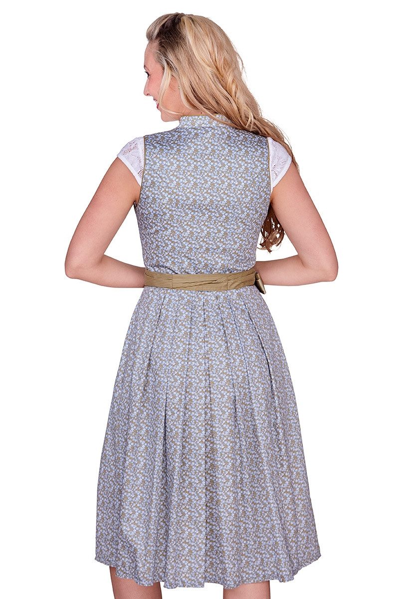 Alpenwahnsinn Dirndl Midi Dirndl 2tlg. - APRIL - hellblau/ocker – Bild 4 von 5