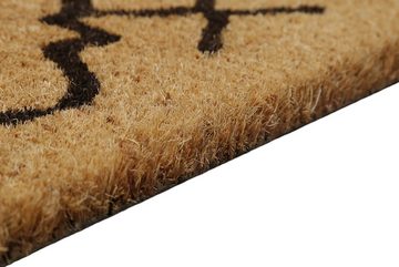 Fußmatte Posh Palace, Wecon home, Höhe: 18 mm, Türvorleger, Kokosfaser mit Antirutschbeschichtung, grafisch