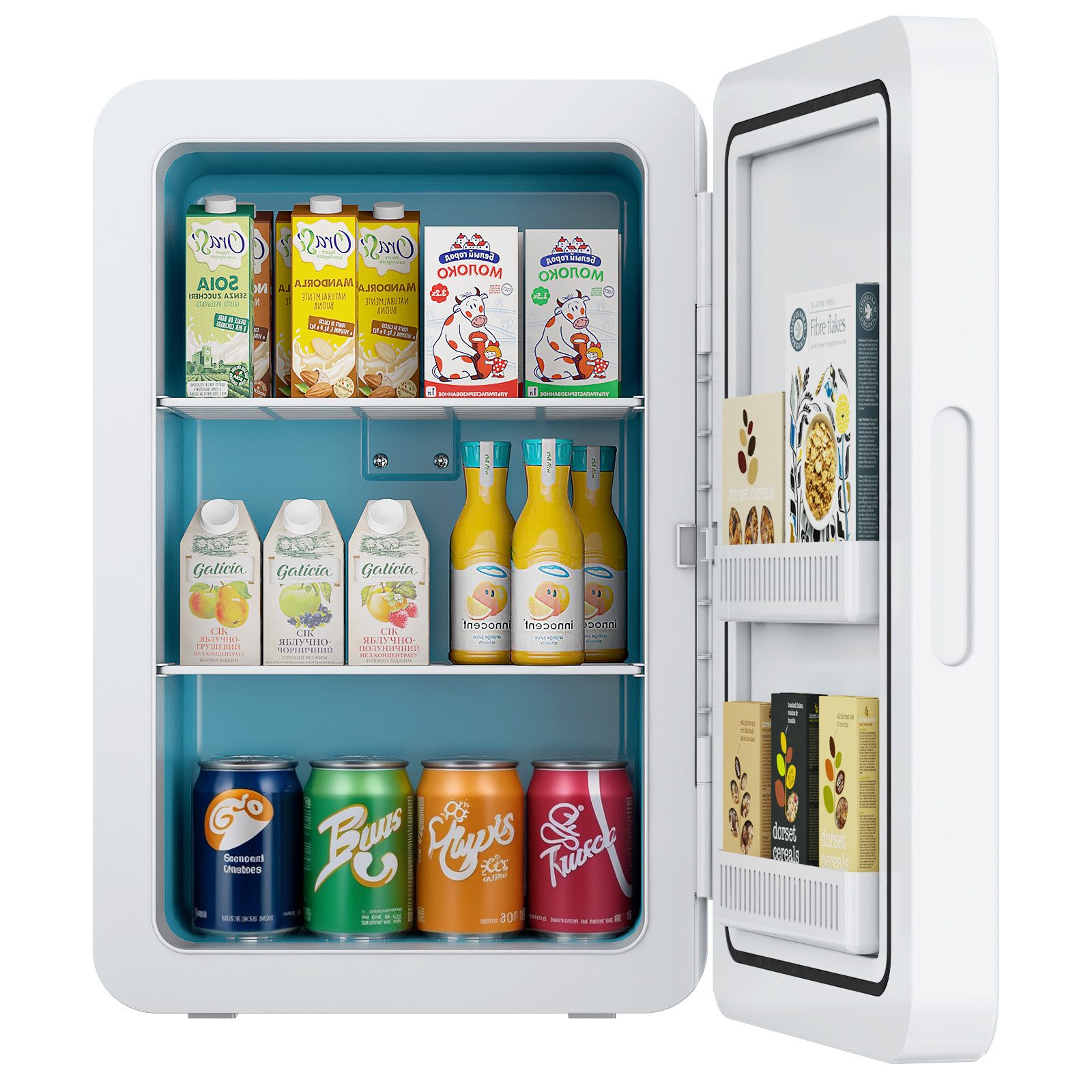 Rebonique Table Top Kühlschrank AQ-22L, 22L Mini Kühlschrank, Min: 17°C unter Umgebungstemperatur/Max: 65°C