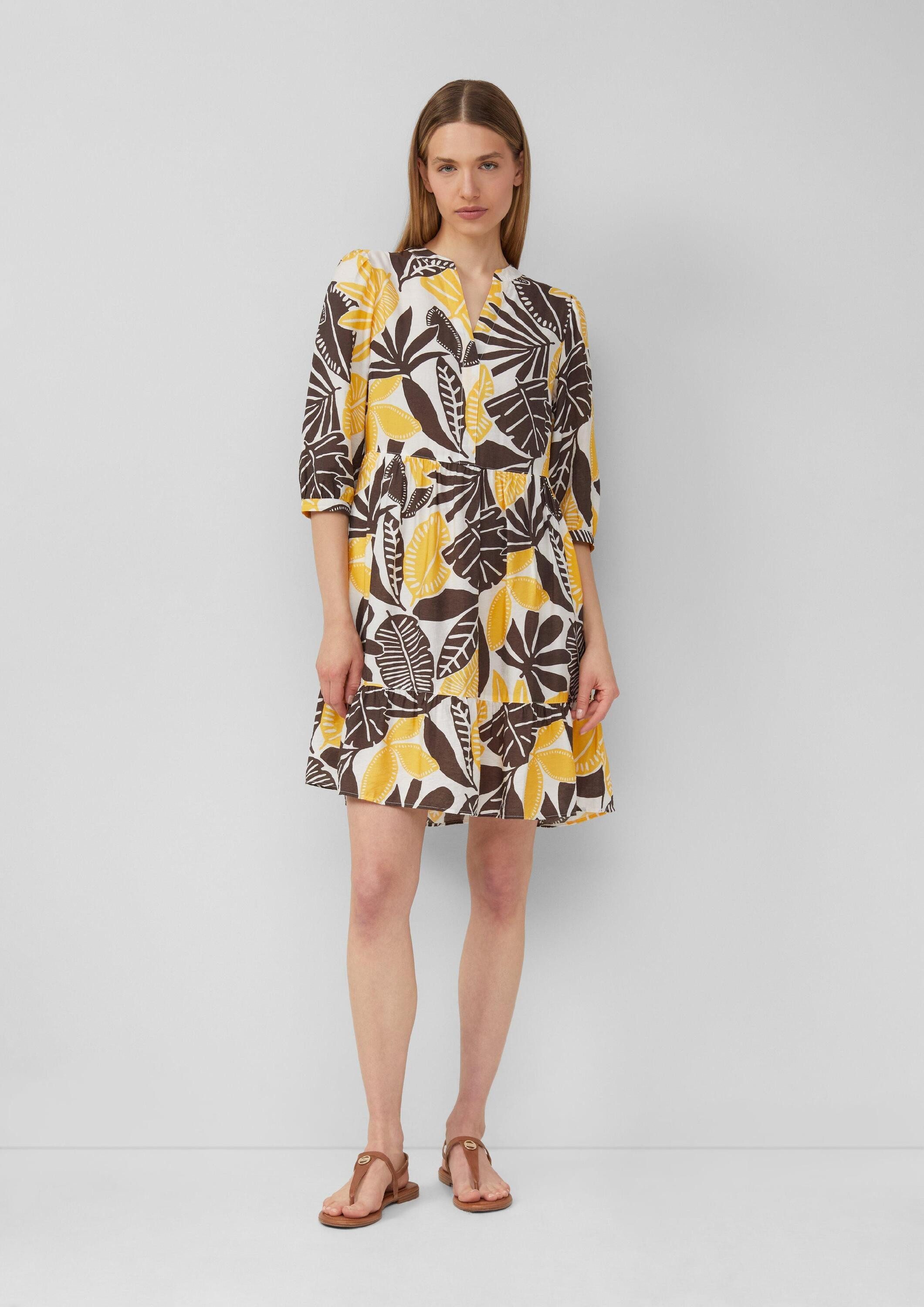 s.Oliver Minikleid Kleid Strukturiertes Kleid aus Viskosemix mit Eingrifftaschen