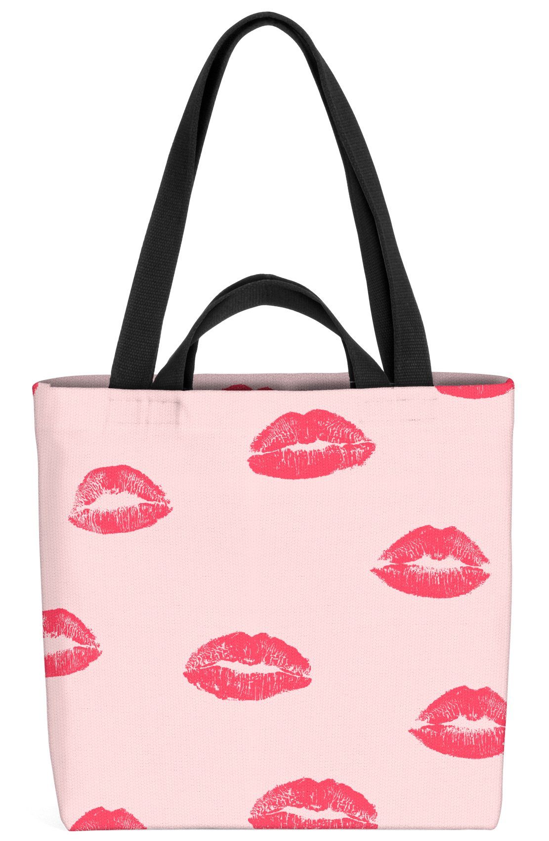 VOID Henkeltasche (1-tlg), Sexy Lippen Pink Sexy Lippen Pink Mädchen Schminken Deko Lippenstift