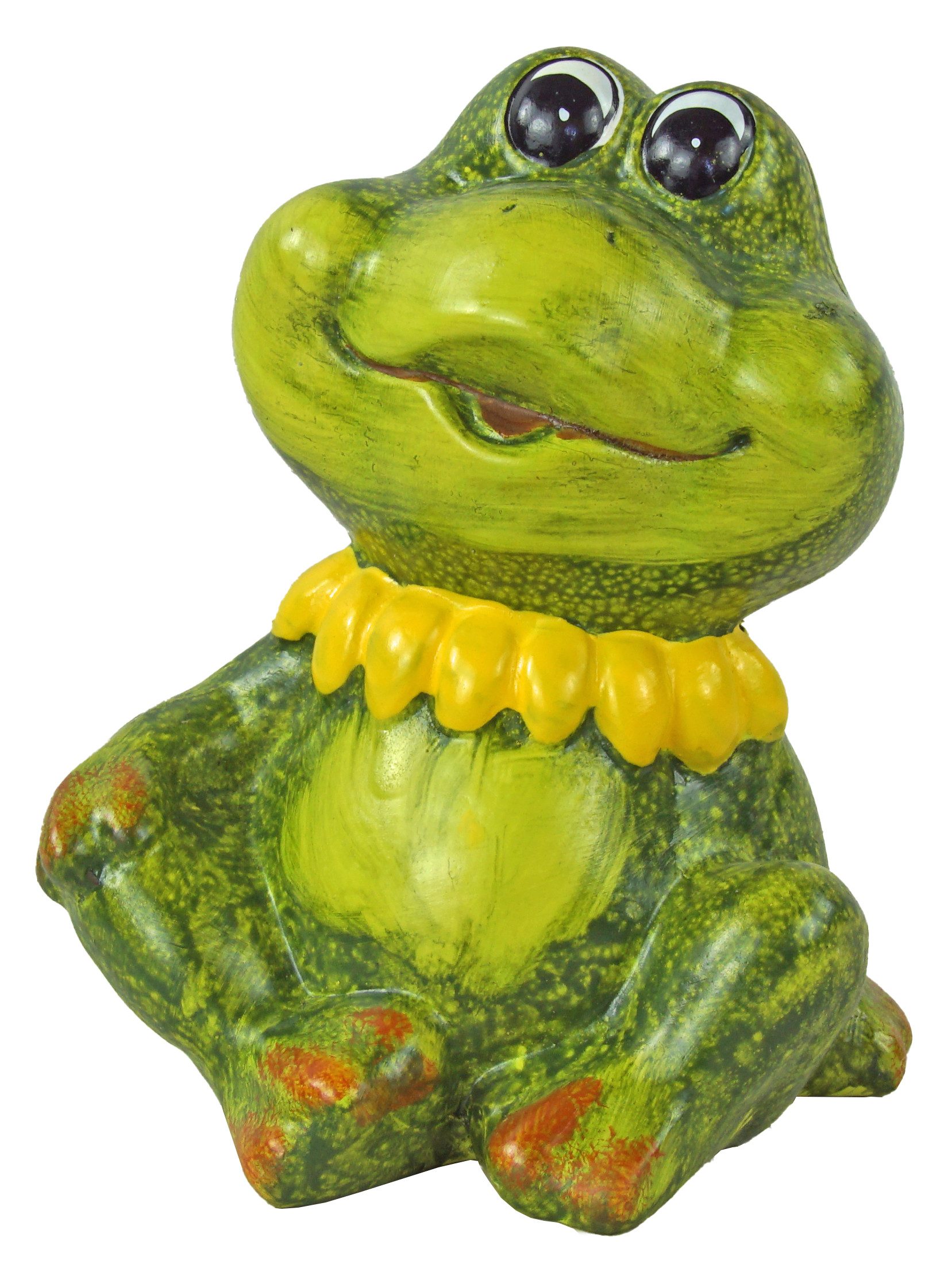 IKO Dekofigur Bringen Sie Leben in Ihr Zuhause: Das charmante Frosch-Duo mit Kragen (Set, 2 St., 2 tlg), Liebevolles Design, glänzender Ton, leuchtende Farben, handlich
