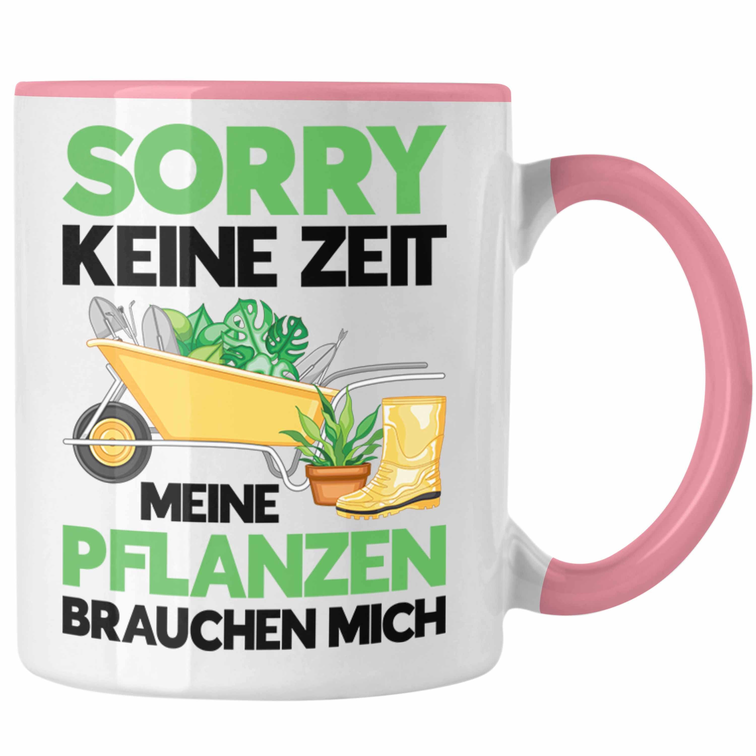 Trendation Tasse Trendation - Meine Pflanzen Brauchen Mich Tasse mit Spruch Garten Hobb