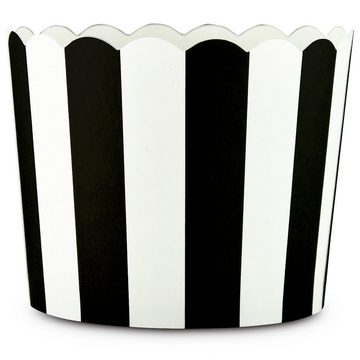 Frau WUNDERVoll Muffinform Muffin Backformen 25 Stück, groß Durchmesser 6,1 cm, schwarz-weiße, (25-tlg)