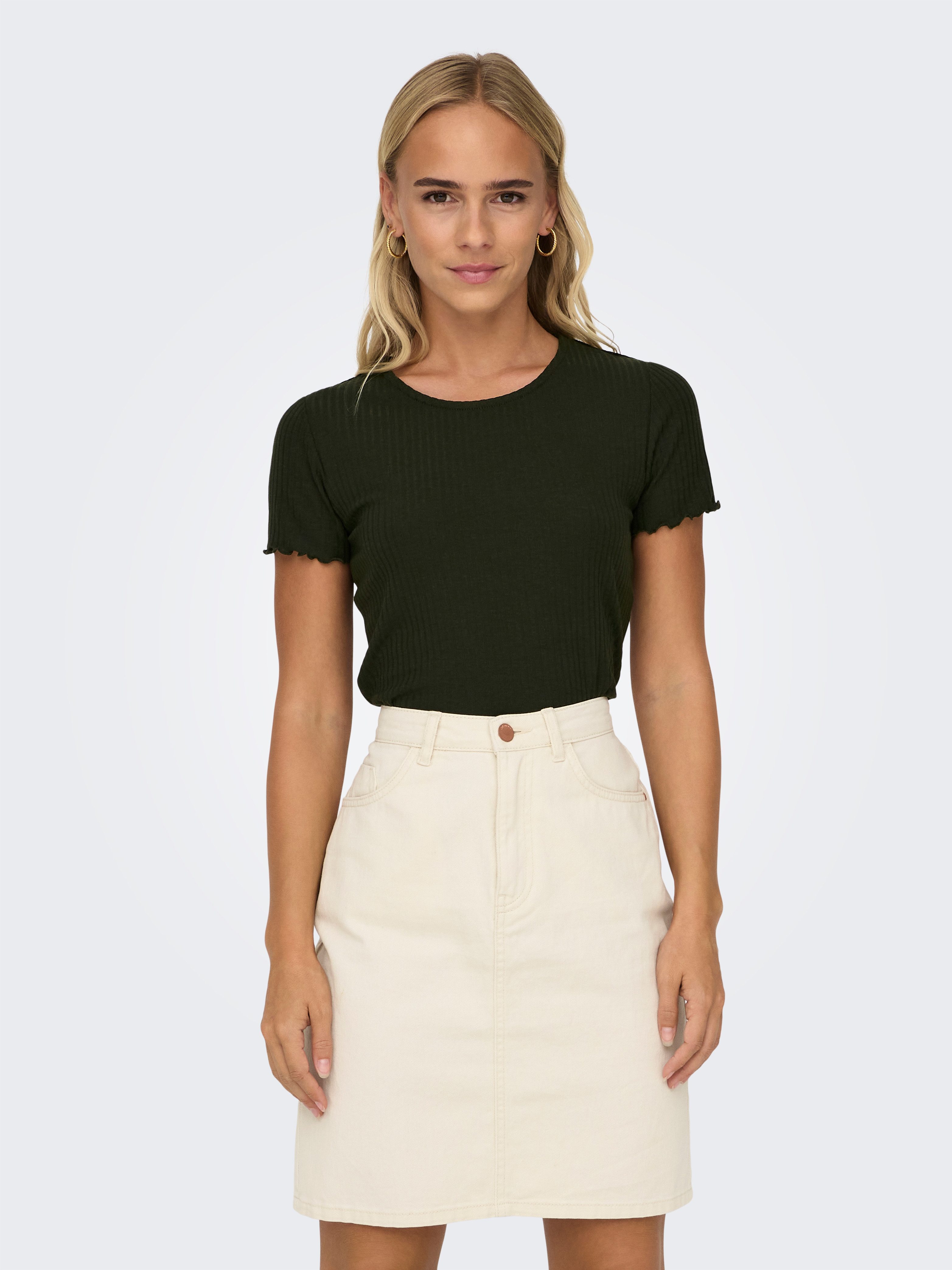 ONLY Rundhalsshirt ONLEMMA S/S SHORT TOP NOOS JRS Rundhals, modisch, regula günstig online kaufen