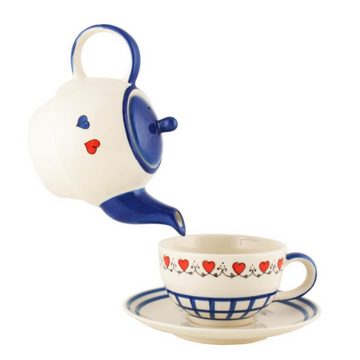 Mila Teekanne Mila Keramik Tee-Set Tea for One Happy Morning, 0,4 l, (Set)