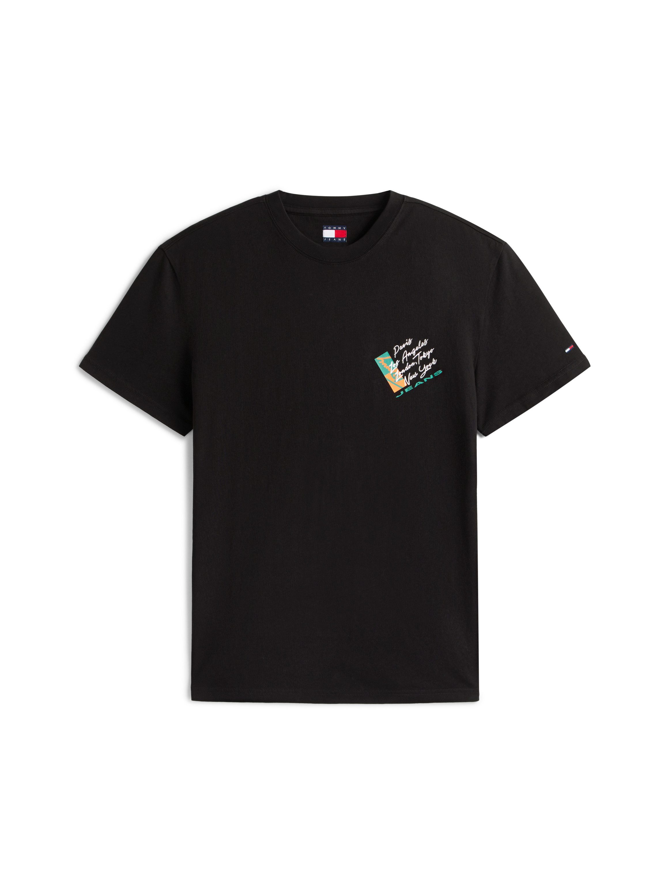 Tommy Jeans T-Shirt TJM REGULAR FIT SIGN SHIFT mit Label-Print, Baumwoll-Jersey – Bild 4 von 5