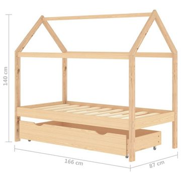 vidaXL Kinderbett Kinderbett mit Schublade Massivholz Kiefer 80x160 cm