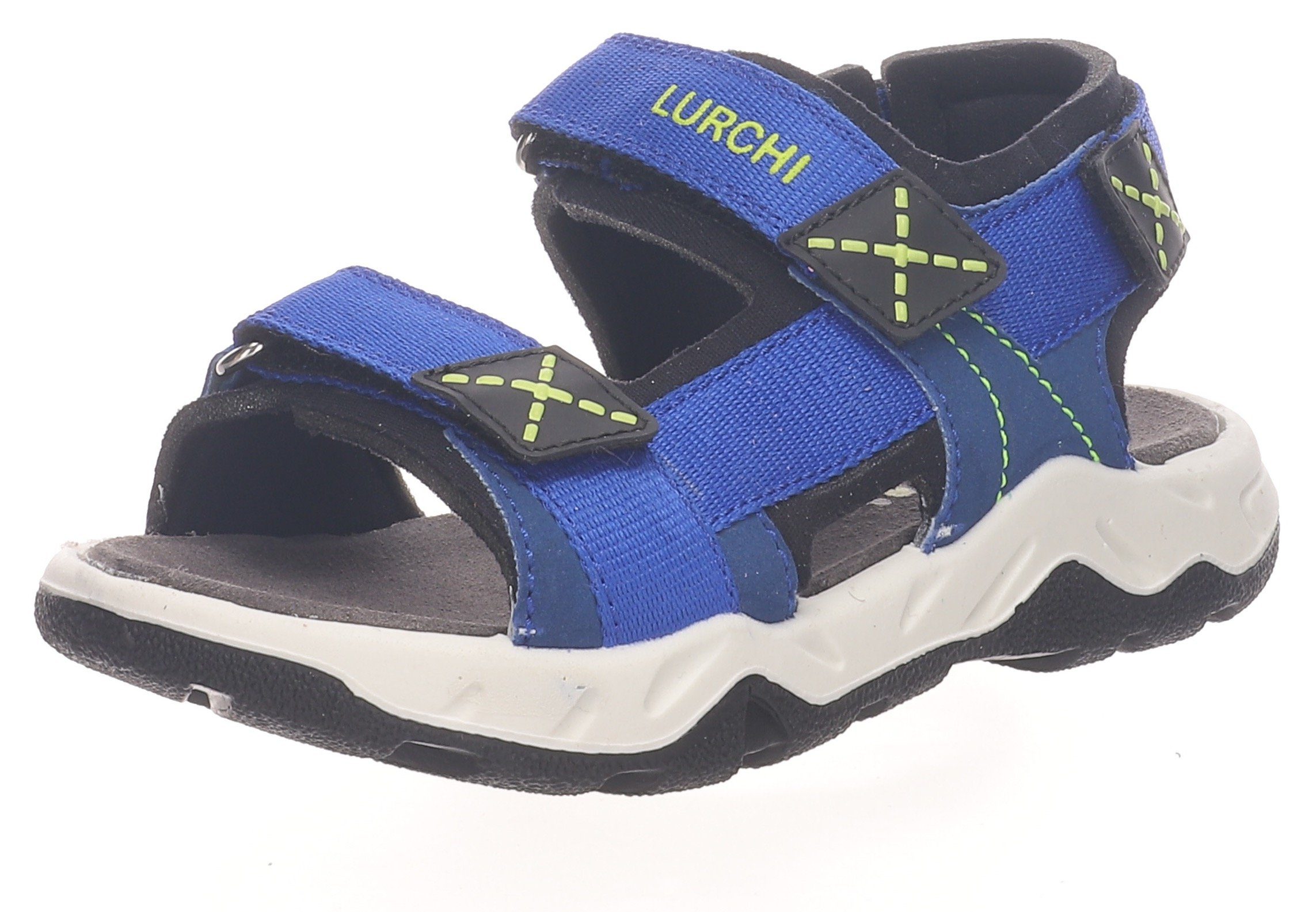 Lurchi ODONO WMS: Mittel Sandale mit farbigen Ziernähten cobaltblau | Riemchensandalen