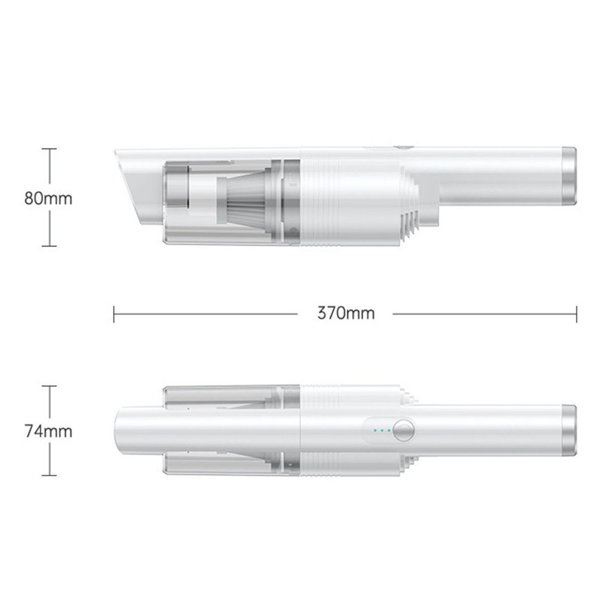 DOPWii Akku-Handstaubsauger 7500Pa Handstaubsauger, 100W Akkusauger, Schwarz, Weiß