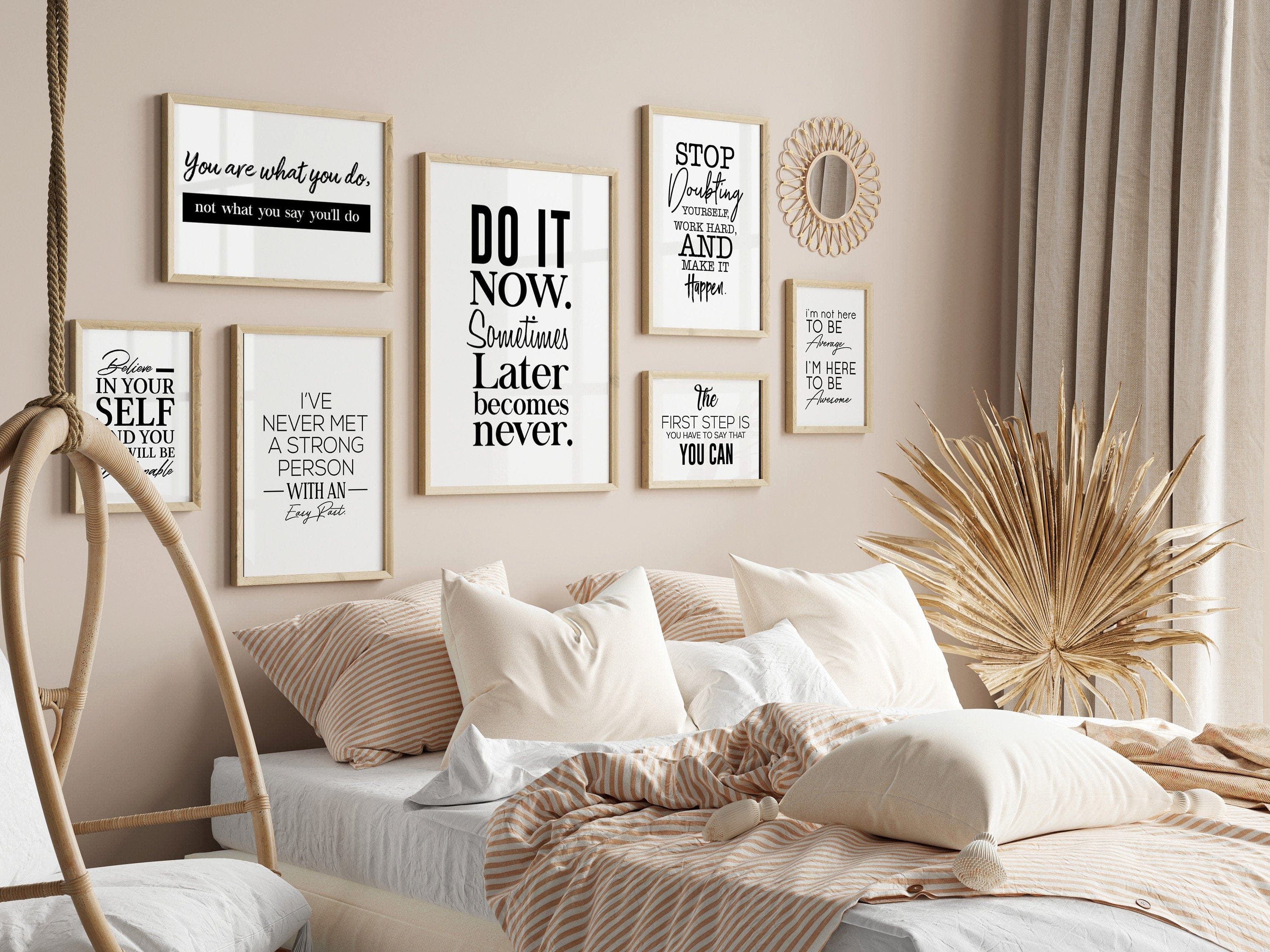 JUSTGOODMOOD Poster Motivation Zitate Wandbilder Wohnzimmer Schlafzimmer Deko Print Bilder, B (1 St)