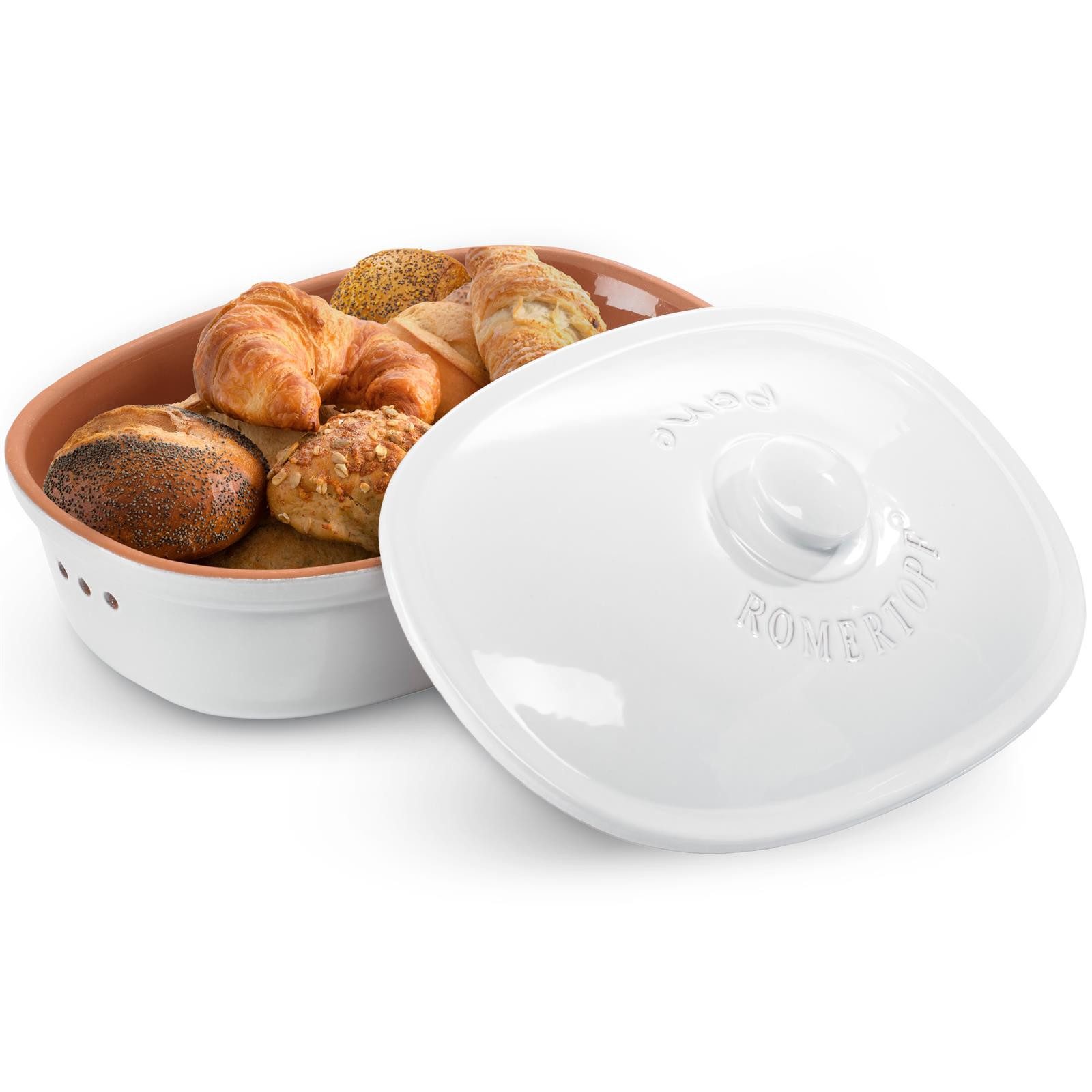 RÖMERTOPF Vorratsdose Brottopf oval MAXI 6,5 Liter - Keramik Brotkasten, Keramik, (Set), aus Naturton