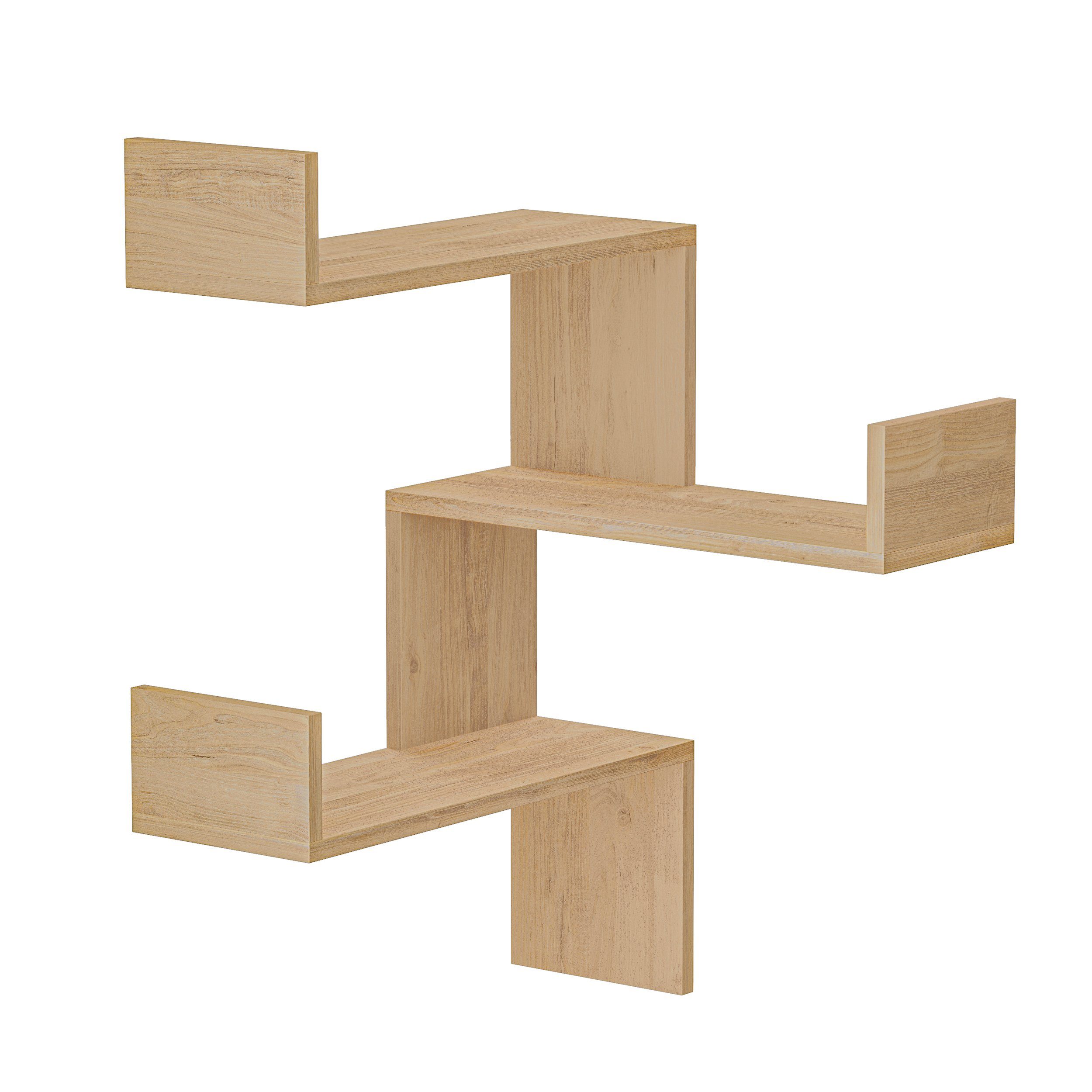 Decortie Bücherregal Luksa, Modernes Bücherregal,Eckwandregal,Vitrine, 60 günstig online kaufen